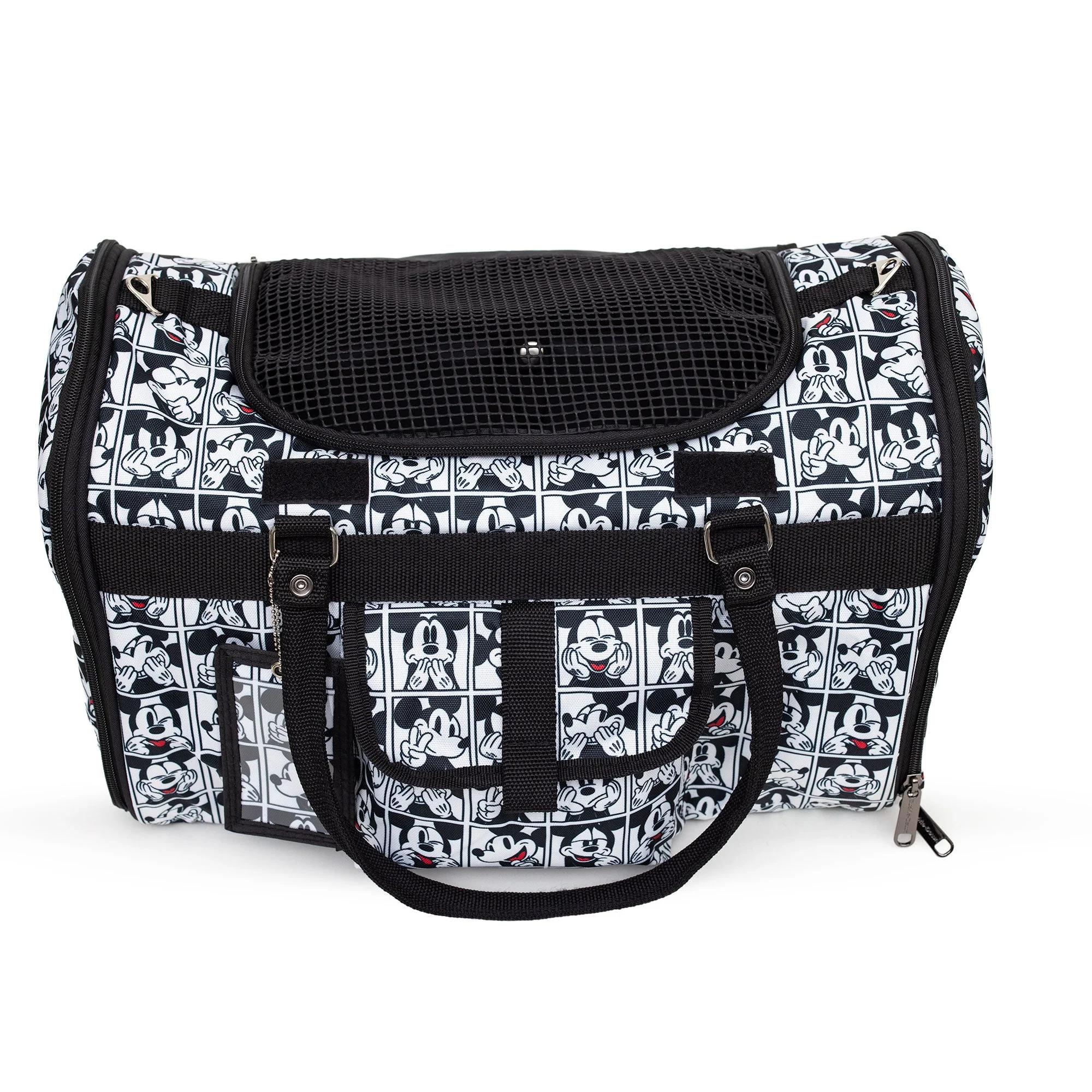 Pet Carrier - Mickey Mouse Expression Blocks White/Black/Red - Image 4