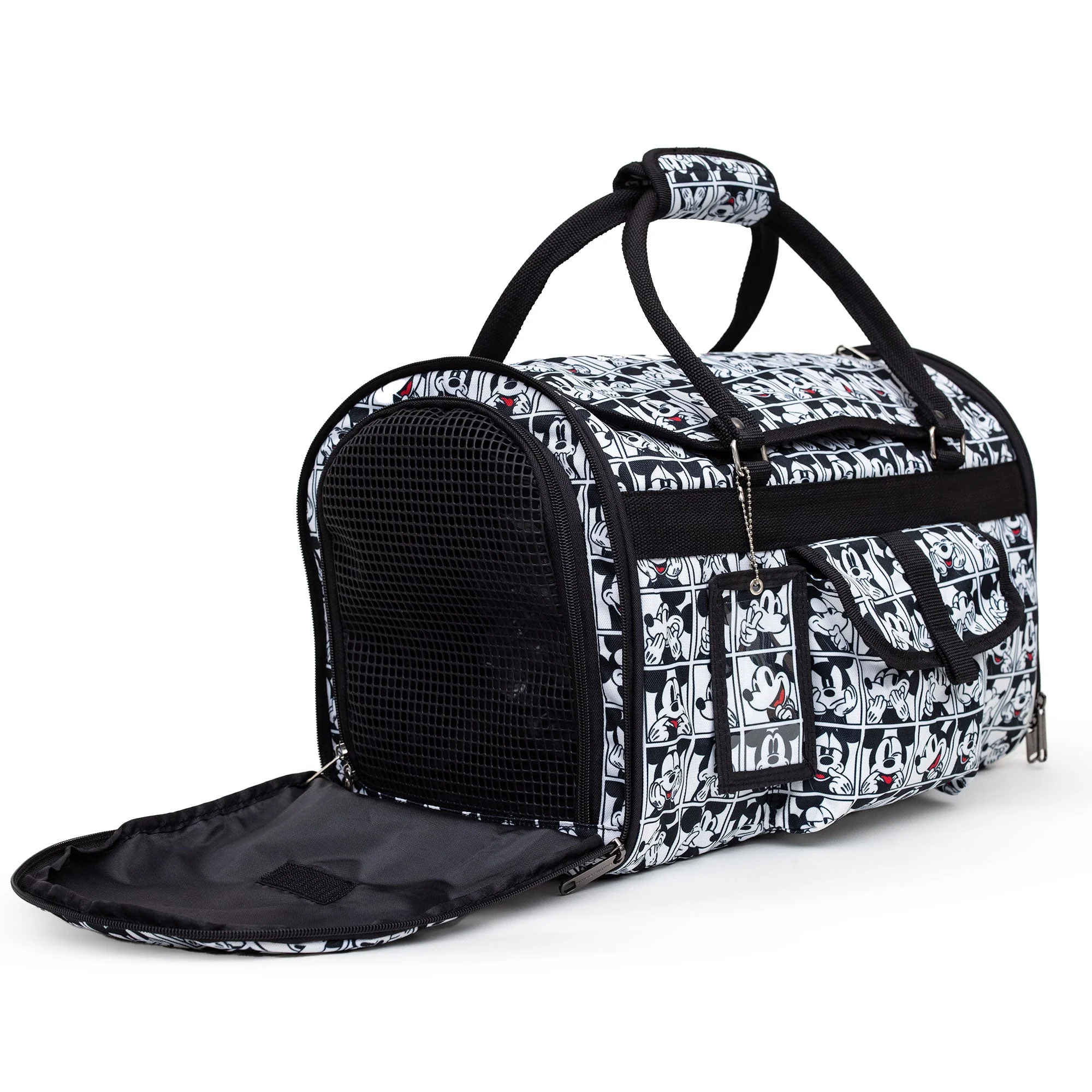 Pet Carrier - Mickey Mouse Expression Blocks White/Black/Red - Image 5
