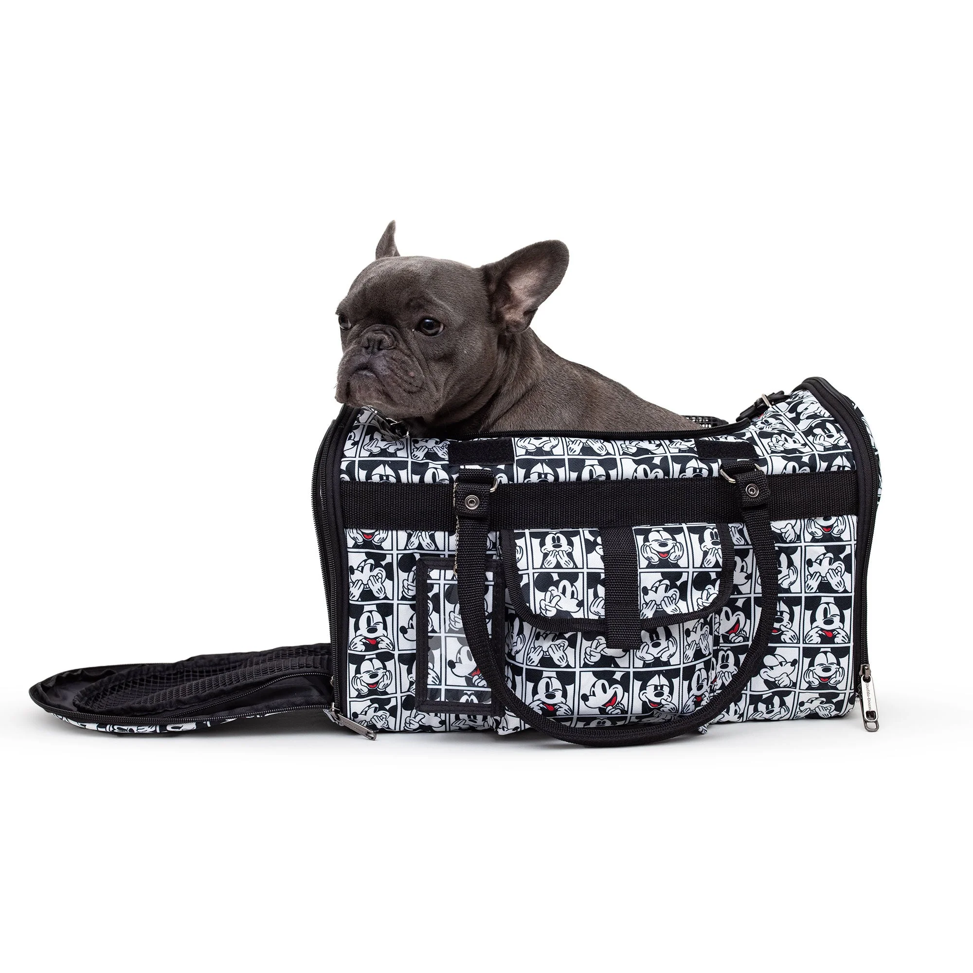 Pet Carrier - Mickey Mouse Expression Blocks White/Black/Red - Image 8