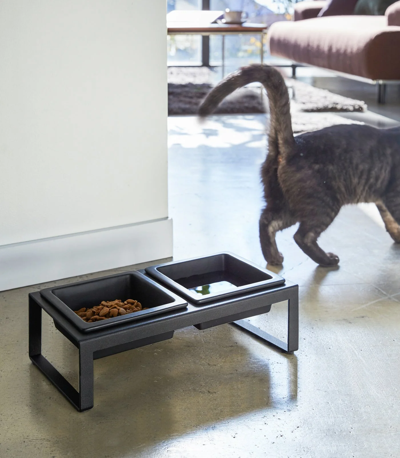 Pet Food Bowl - Tall - Steel + Ceramic - Image 5