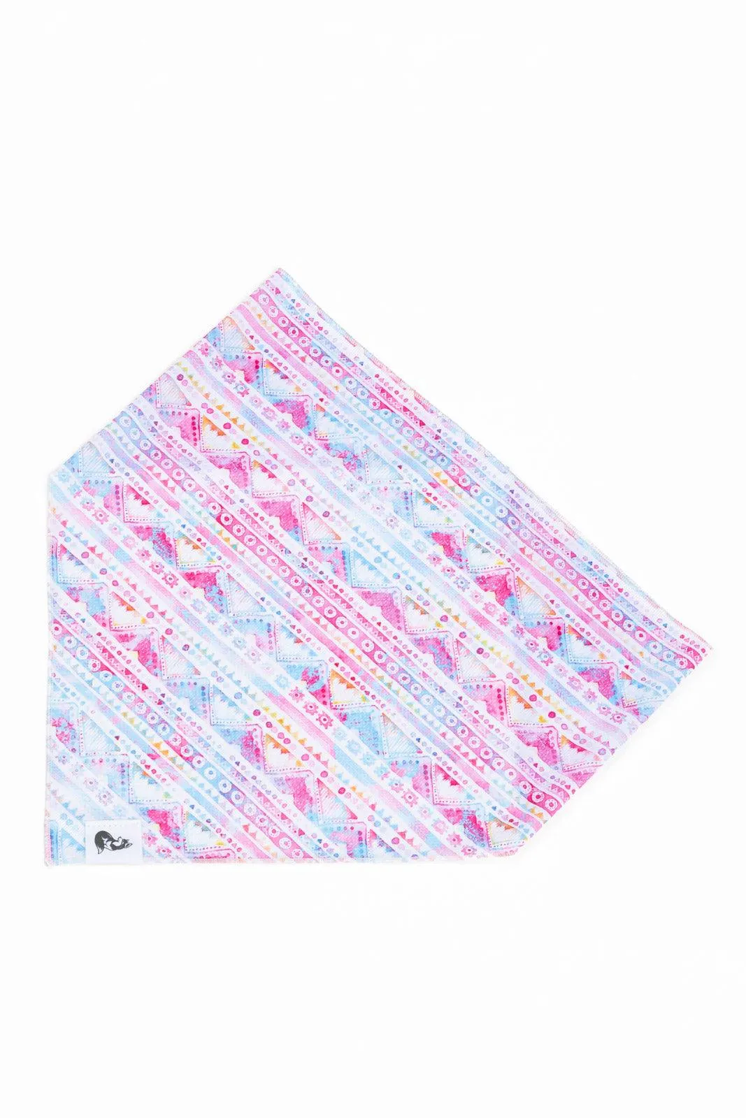 Pink and Blue Tribal Dog Bandana & Matching Keychain - Image 7