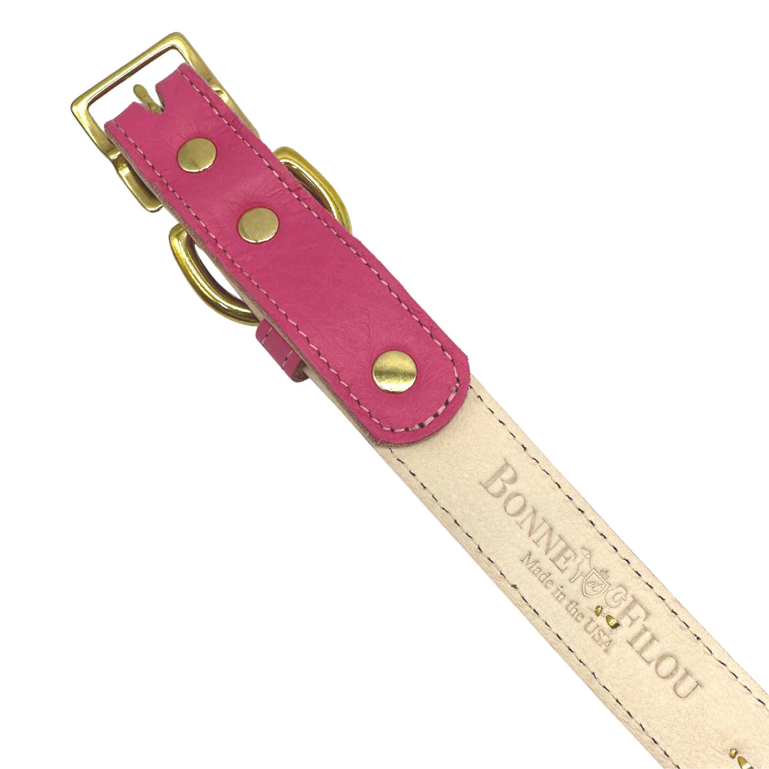 Plain Leather Dog Collar - Image 45