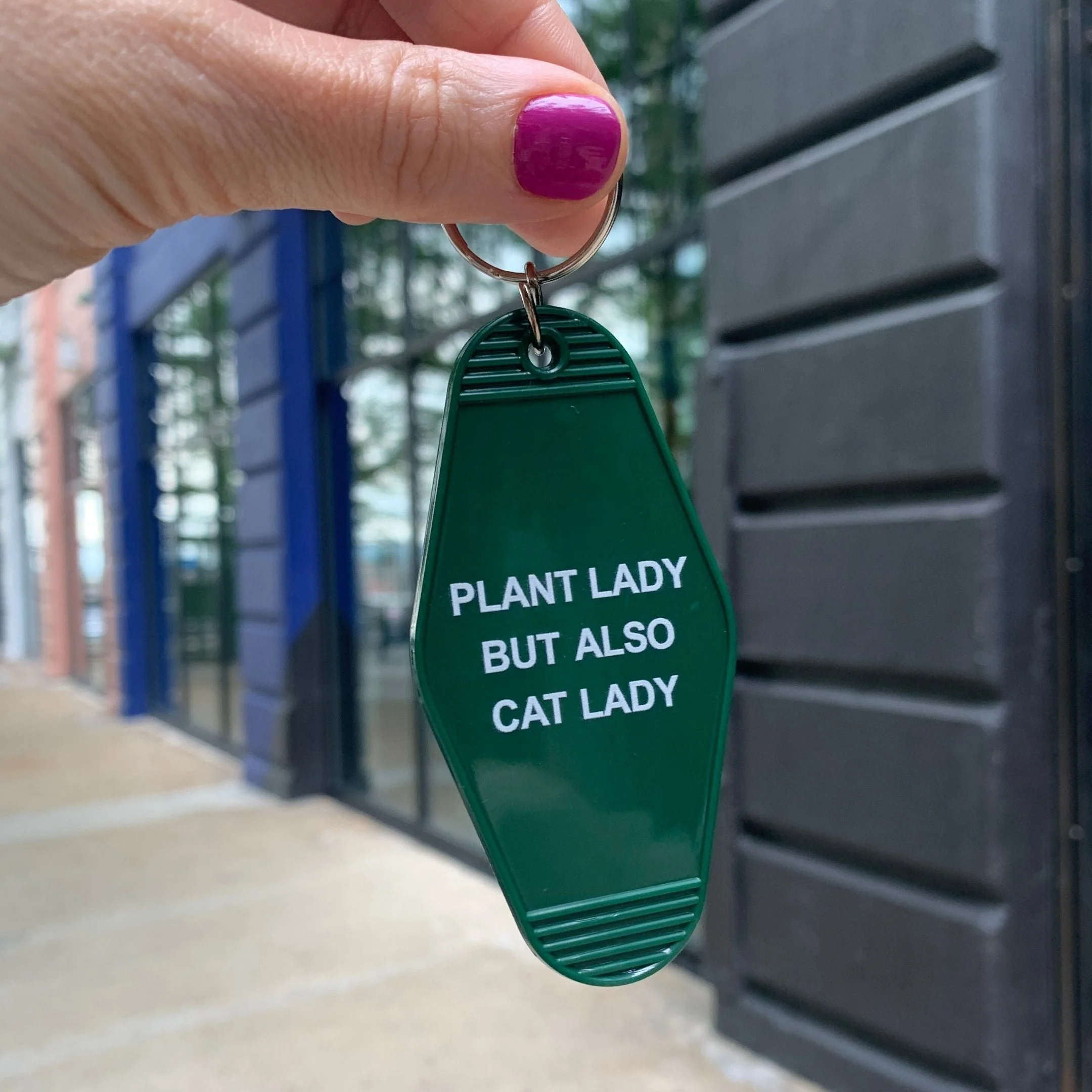 Plant Lady But Also Cat Lady Motel Style Keychain | GB x Catnip Crazed - Image 8