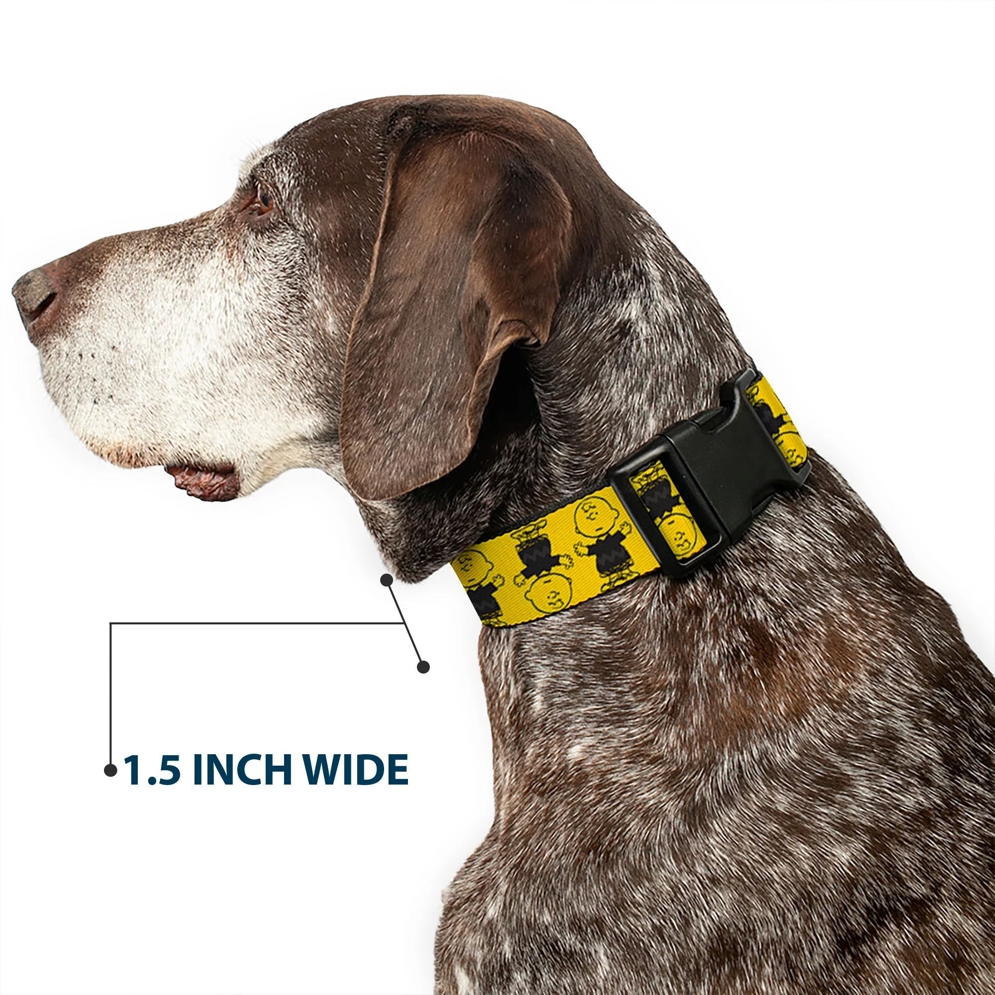 Plastic Clip Collar - Peanuts Charlie Brown Pose Flip Yellow/Black - Image 7