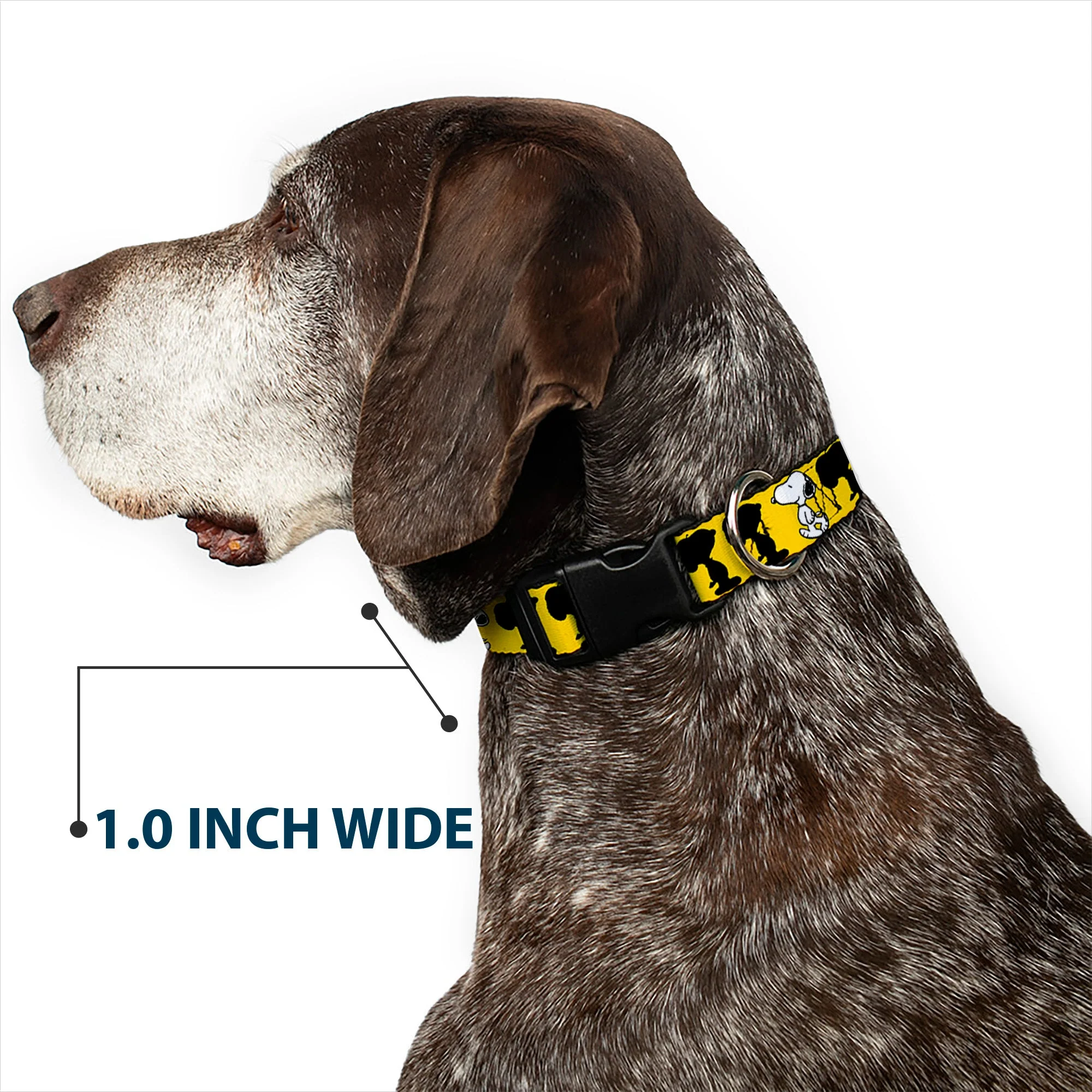 Plastic Clip Collar - Peanuts Snoopy Walking/Silhouette Pose Yellow/Black/White - Image 6