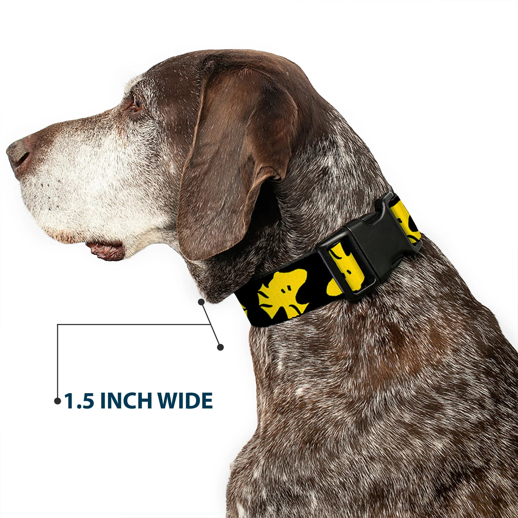 Plastic Clip Collar - Peanuts Woodstock Face Flip Black/Yellow - Image 7