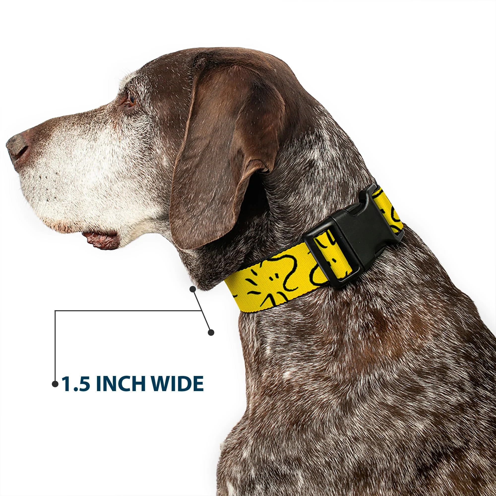 Plastic Clip Collar - Peanuts Woodstock Line Face Line Art Yellow/Black - Image 7
