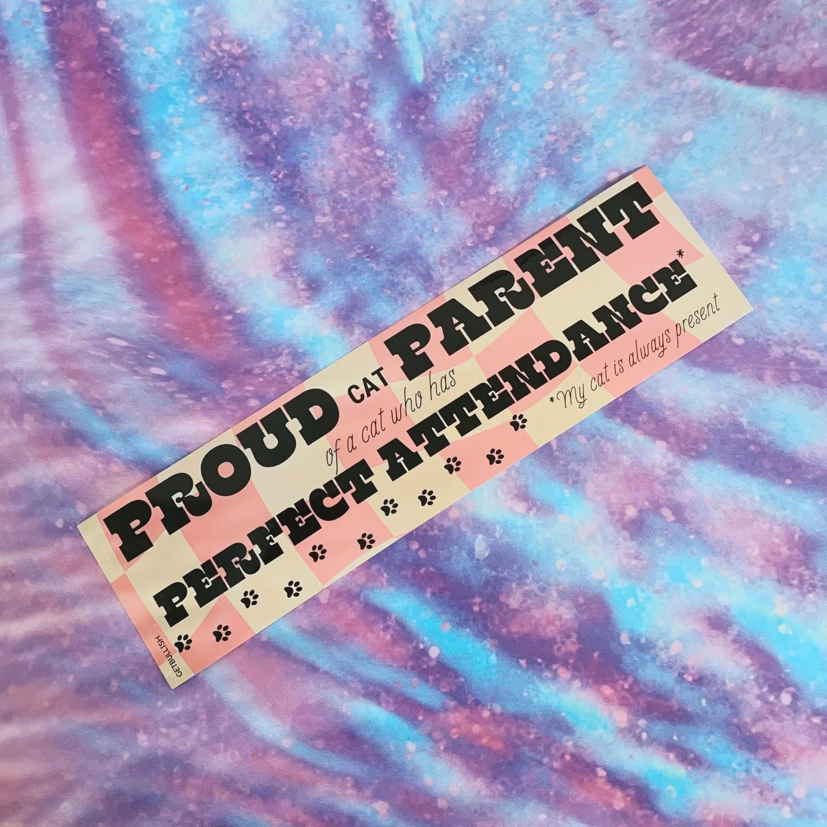 Proud Cat Parent of a Cat Who Has Perfect Attendance (My Cat Is Always Present) Bumper Sticker - Image 6