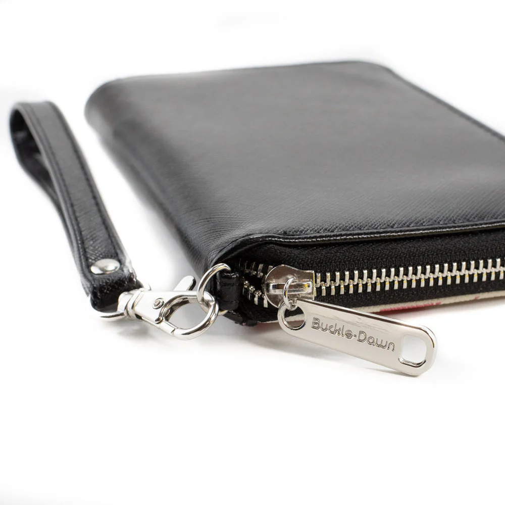 PU Zip Around Wallet Rectangle - Peanuts Gang THE GANG'S ALL HERE Group Pose Black/Blue - Image 5