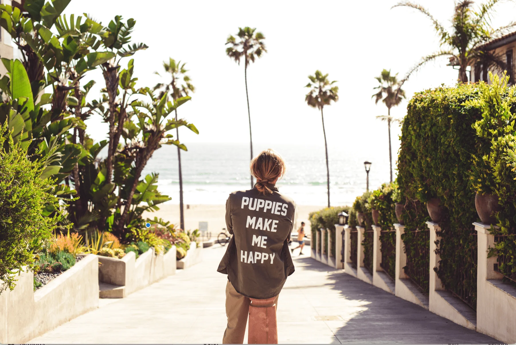 Puppies Make Me Happy Military Button Up | Present For Dog Lover | Made in USA - Image 8