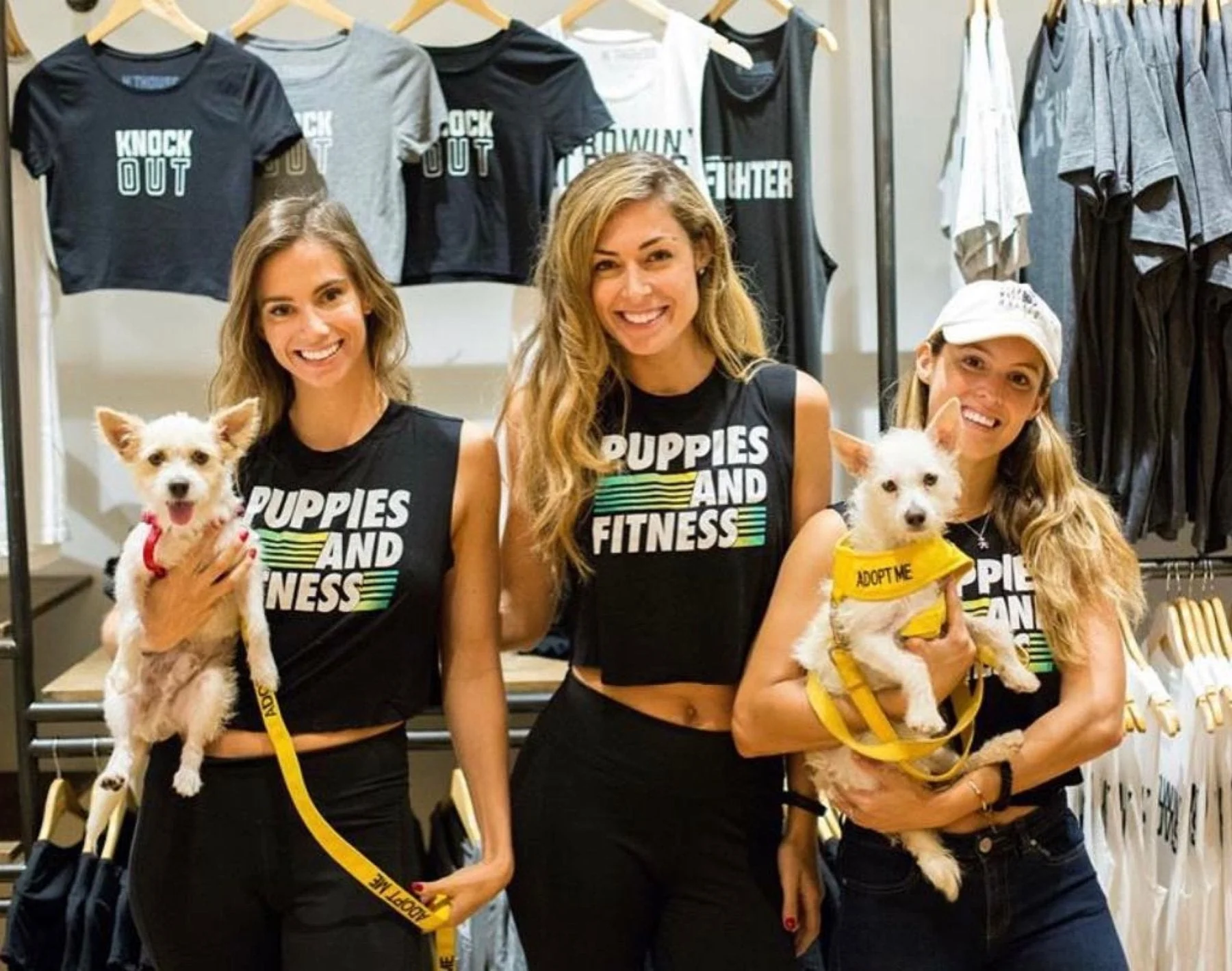 Puppies & Fitness Club Logo  | Crop Top - Image 2