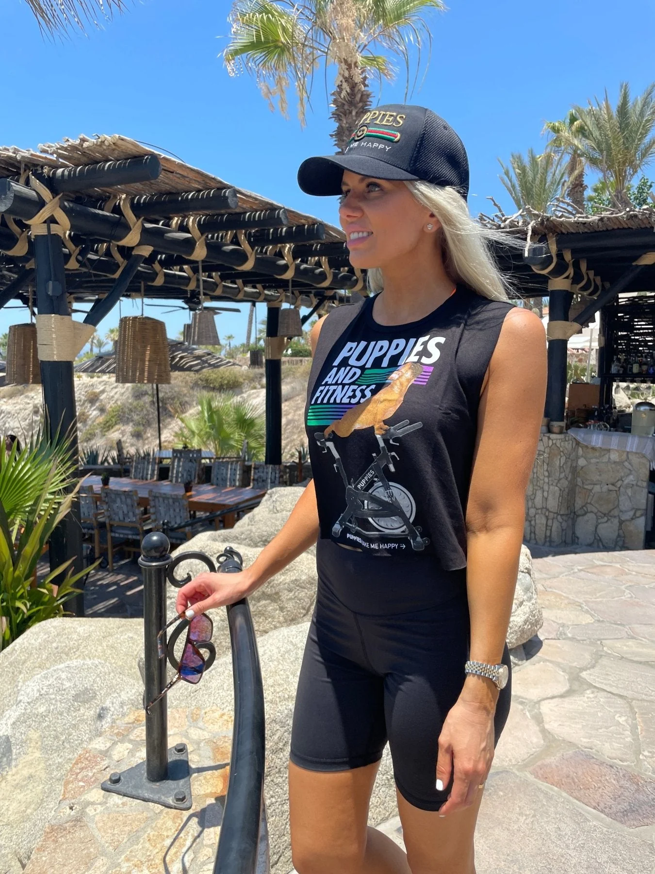 Puppies & Fitness Spin Bike Future Colors | Crop Top - Image 5