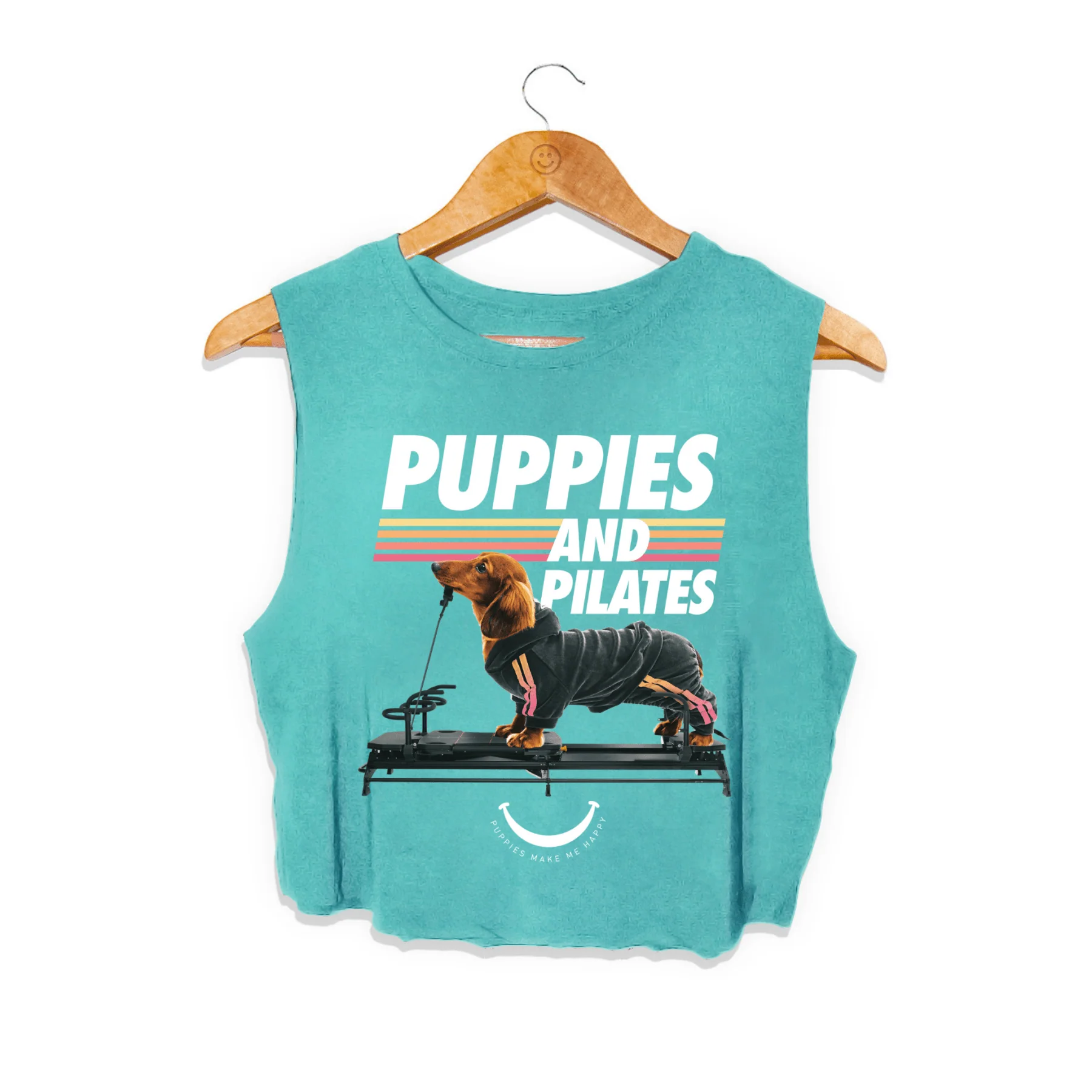 Puppies & Pilates Crop Top | Gift for Dog Moms & Yoga Lovers - Image 3