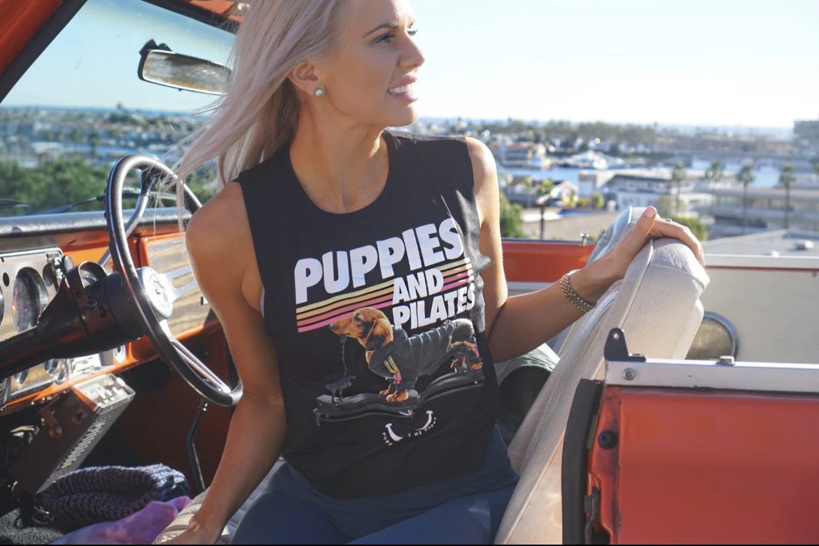Puppies & Pilates Crop Top | Gift for Dog Moms & Yoga Lovers - Image 6