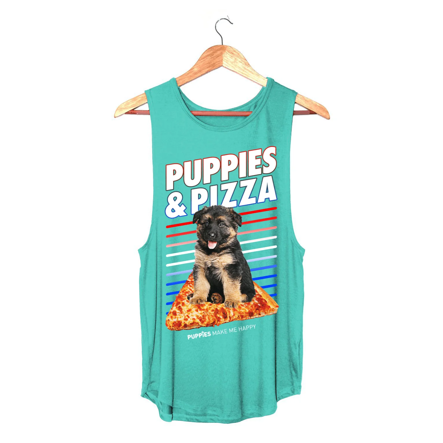 Puppies & Pizza  | Puppies Soft Women's Sleeveless Tank - Image 2
