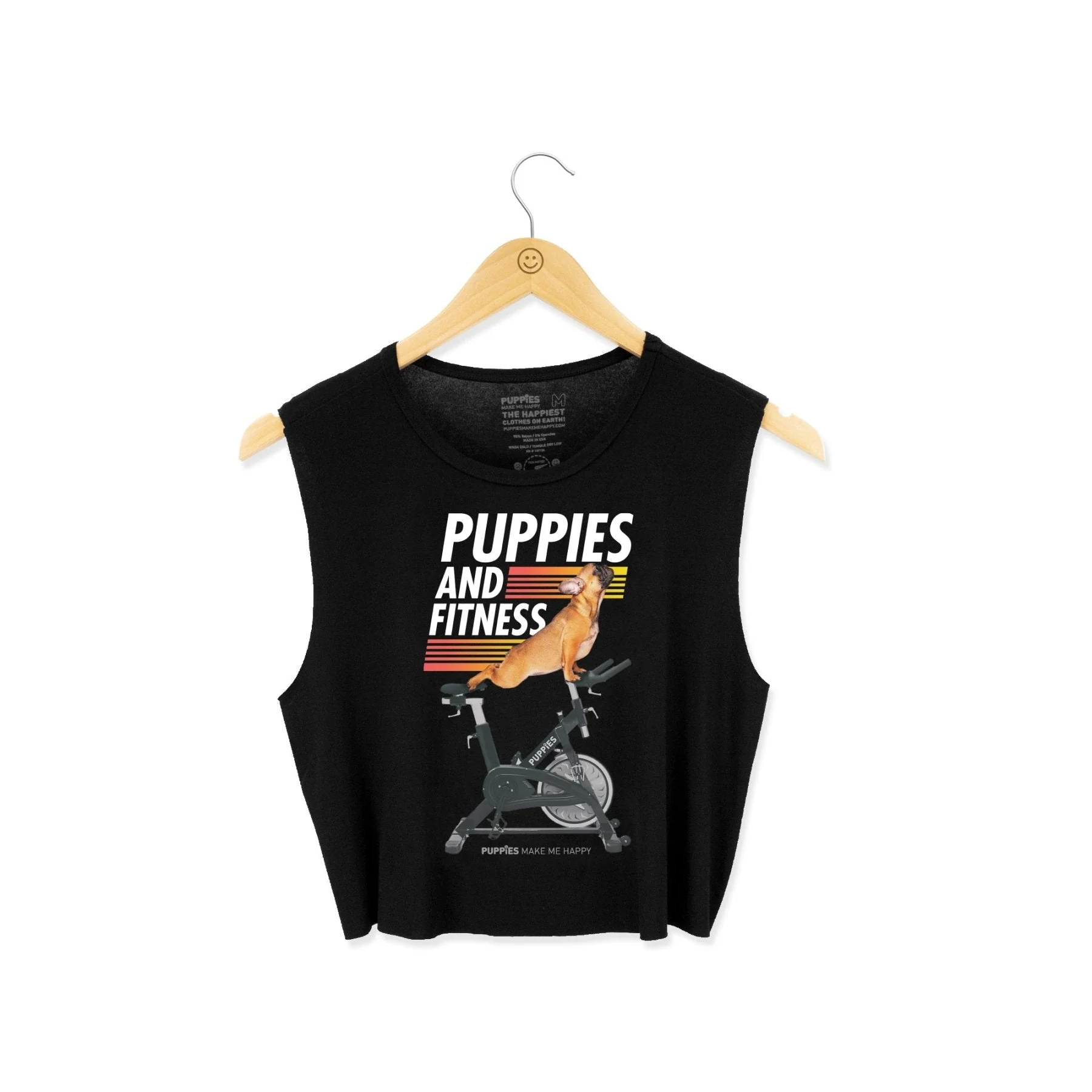 Puppies & Red Frenchie Spin Bike | Crop Top - Image 2