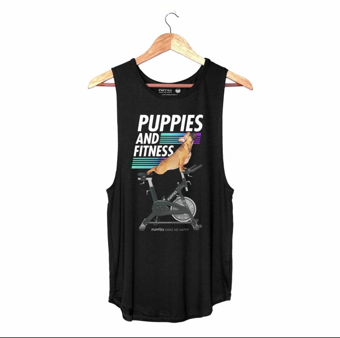 Puppies & Spin Bike Future Colors | Sleeveless - Image 2
