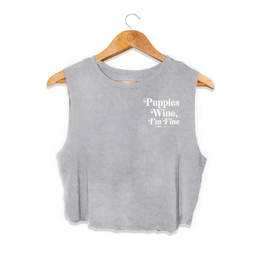 Puppies & Wine 2.0 | Crop Top - Image 3