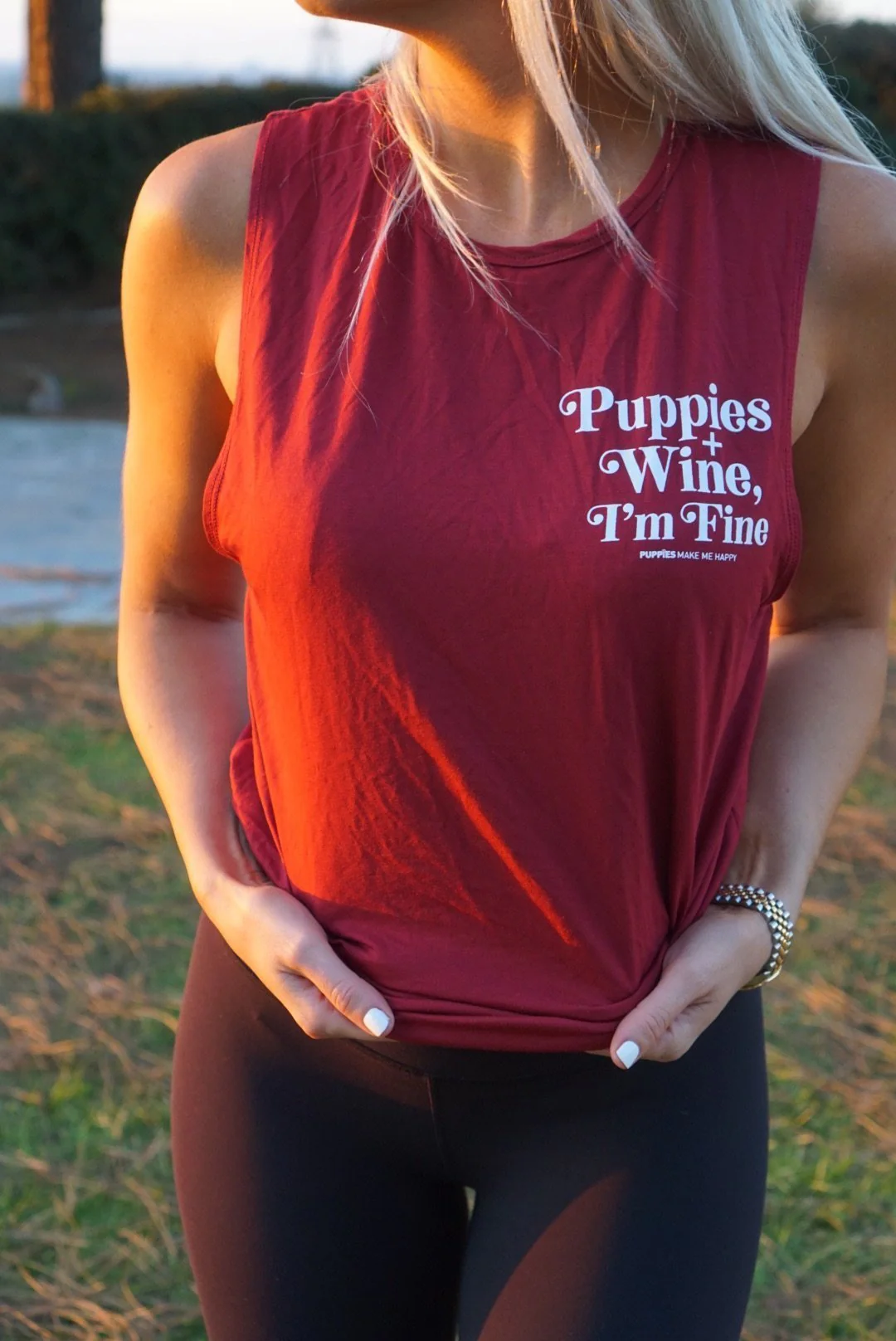 Puppies & Wine 2.0 - Women's Sleeveless - Image 2
