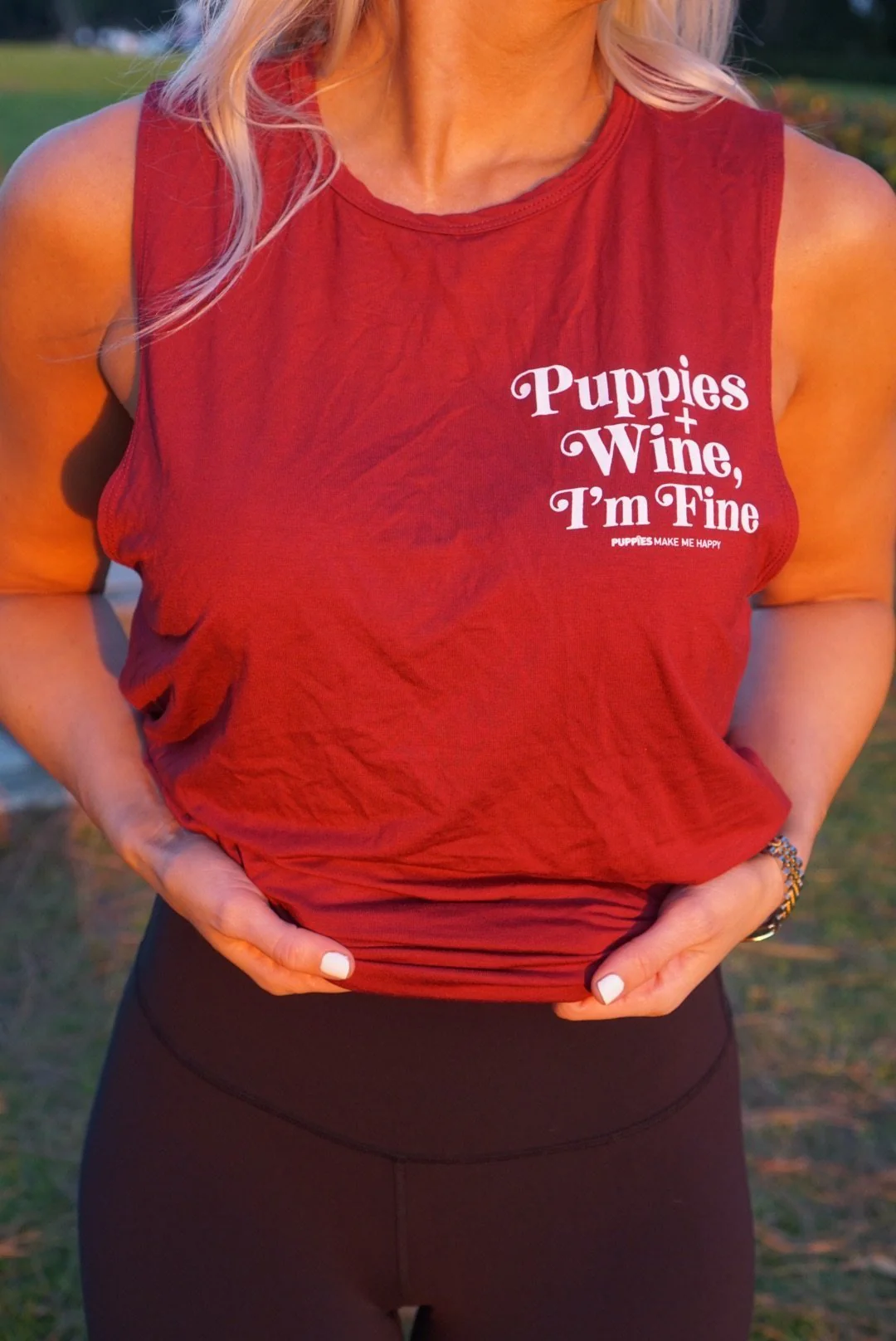 Puppies & Wine 2.0 - Women's Sleeveless - Image 5