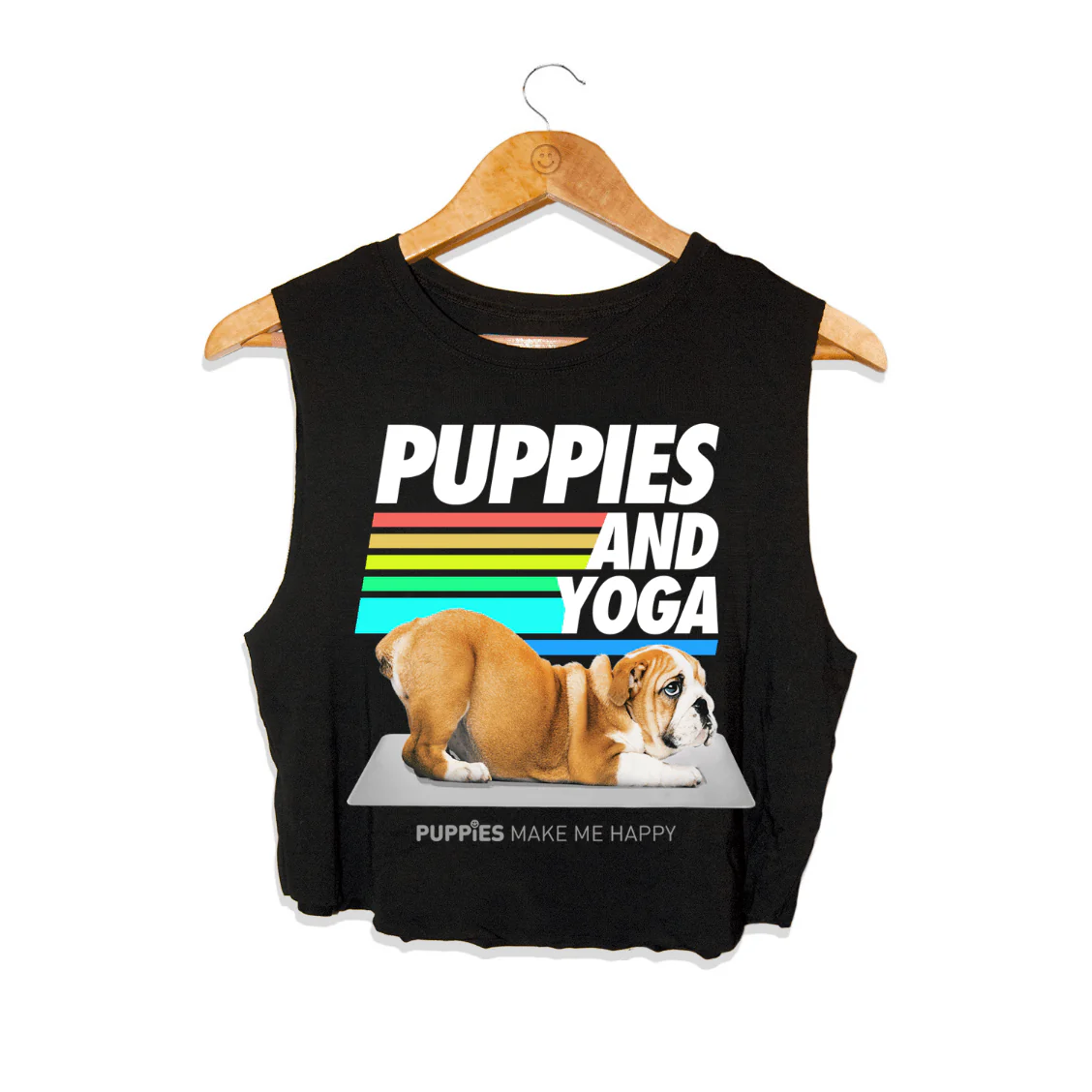 Puppies & Yoga | Crop Tank | Gift for Dog Lovers - Image 3