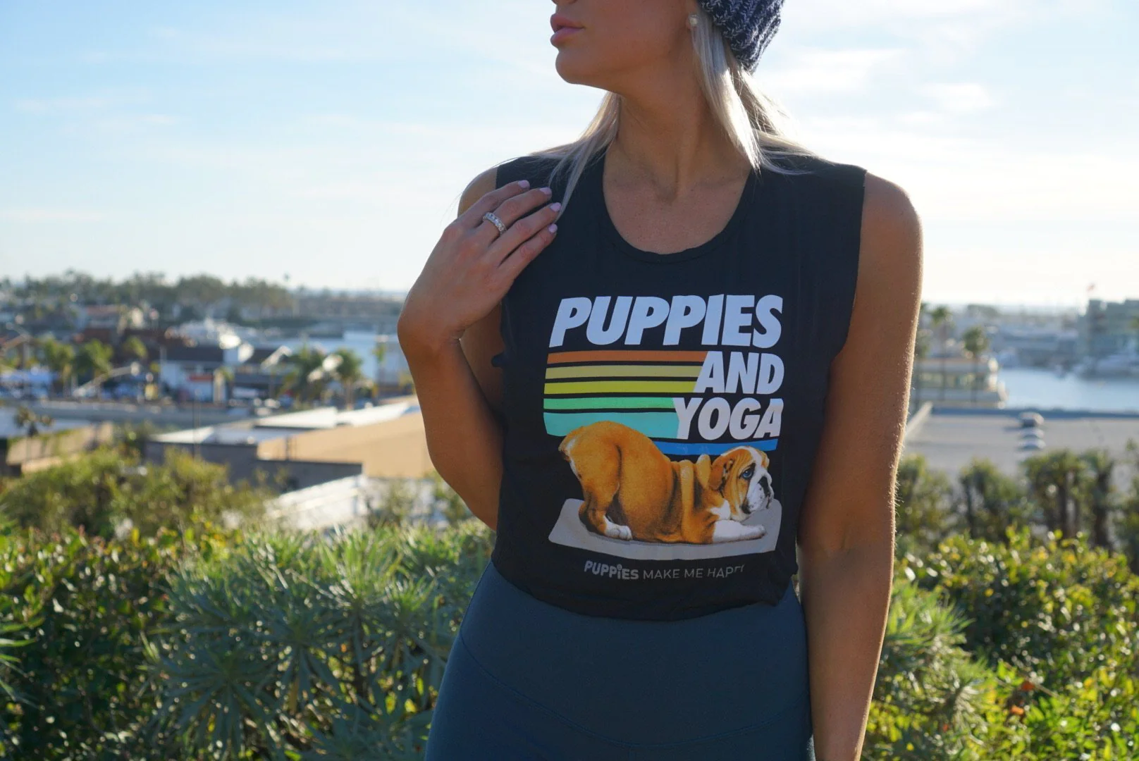 Puppies & Yoga | Crop Tank | Gift for Dog Lovers - Image 7