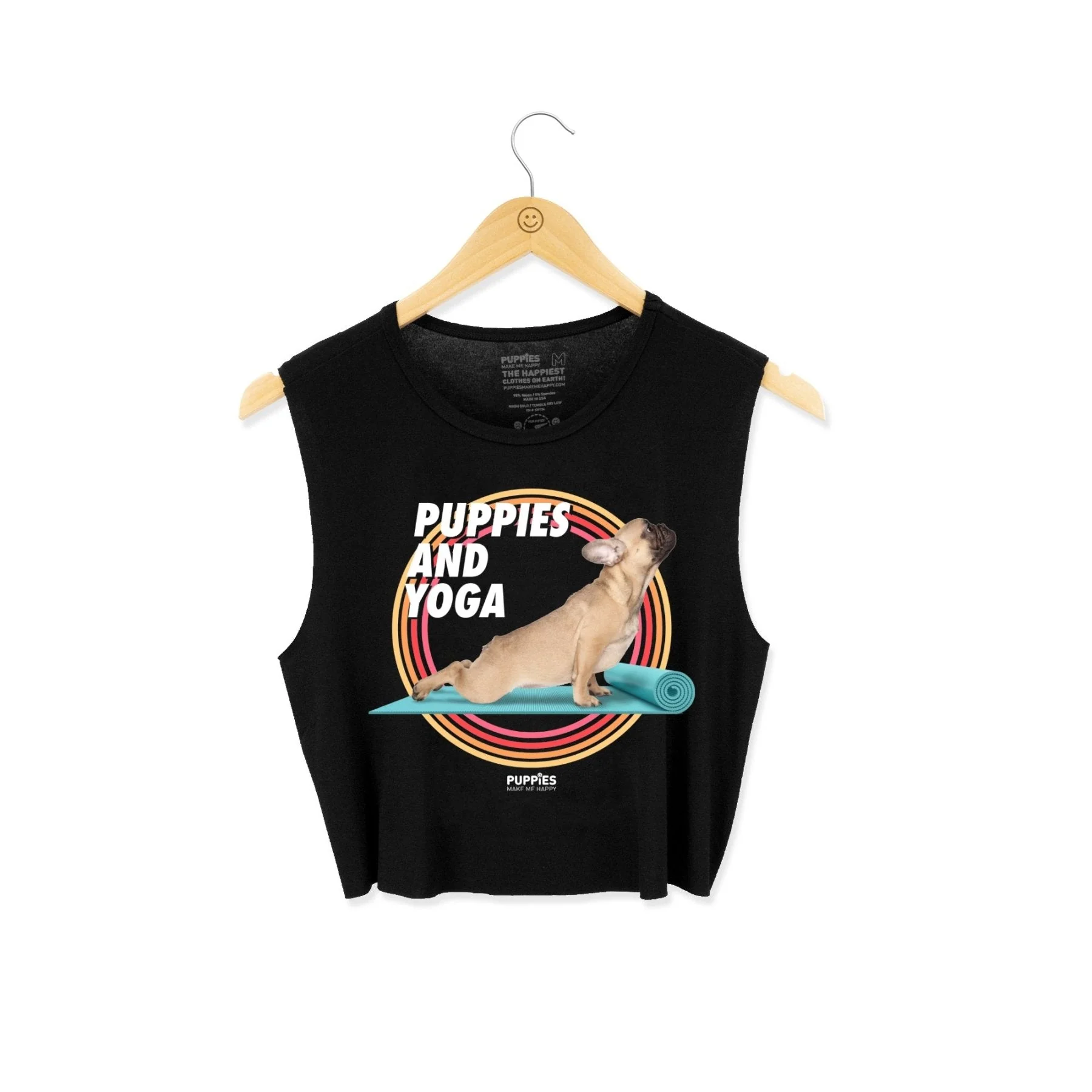 Puppies & Yoga Crop Top | Present for Dog Lovers - Image 2