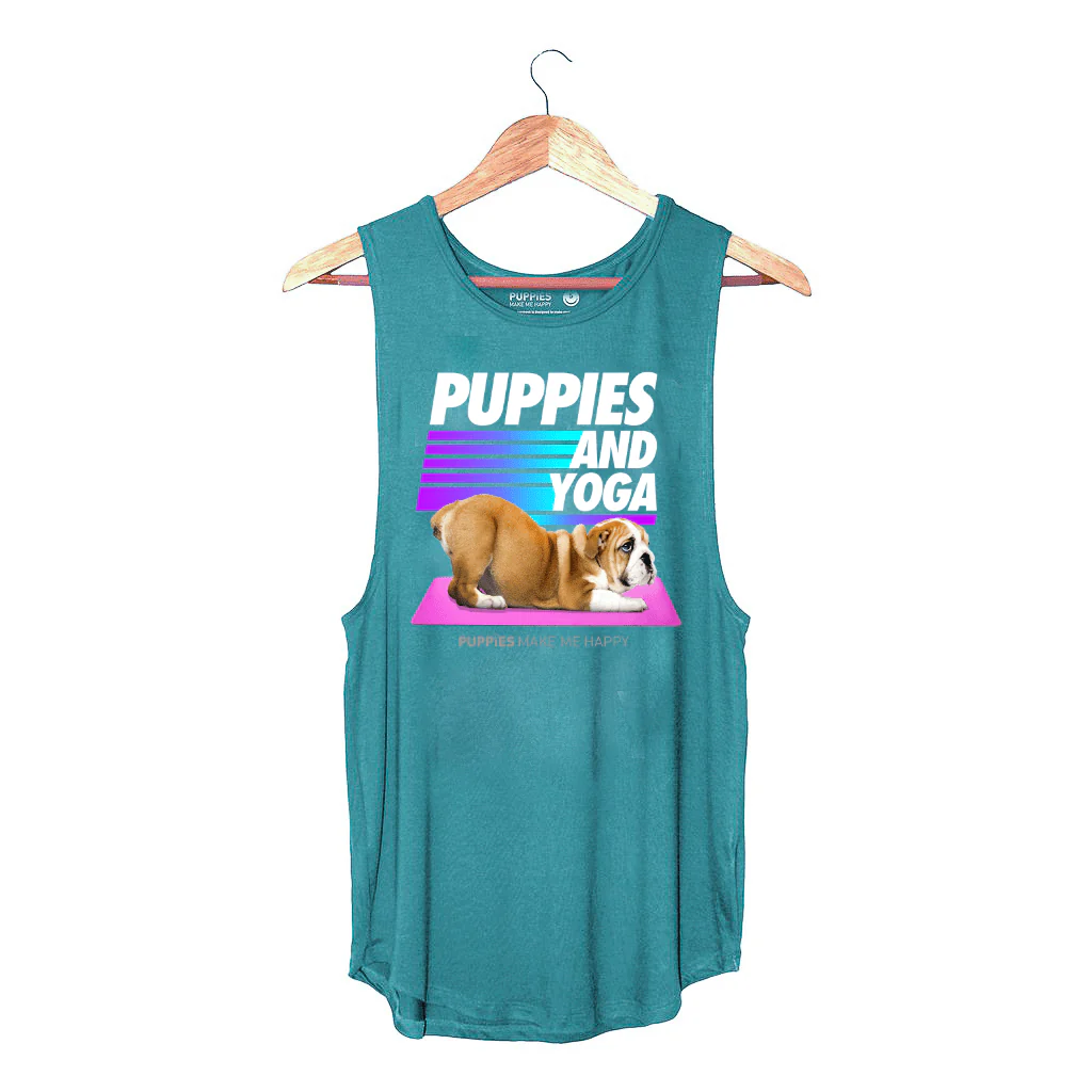 Puppies & Yoga OG Sleeveless Tank Top | Gift for Dog Moms - Image 3