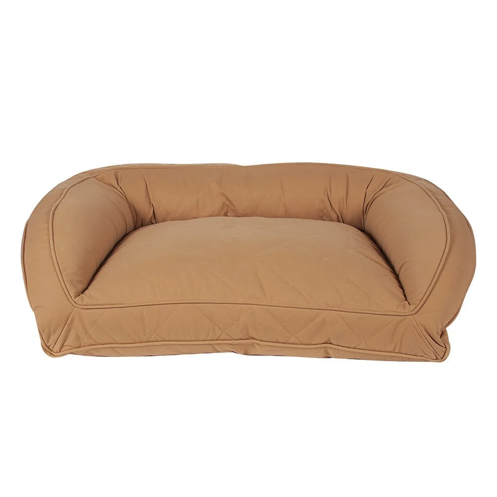 Quilted Microfiber Bolster Dog Bed - Image 2