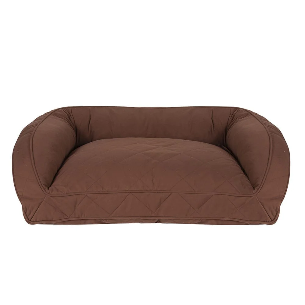 Quilted Microfiber Bolster Dog Bed - Image 4