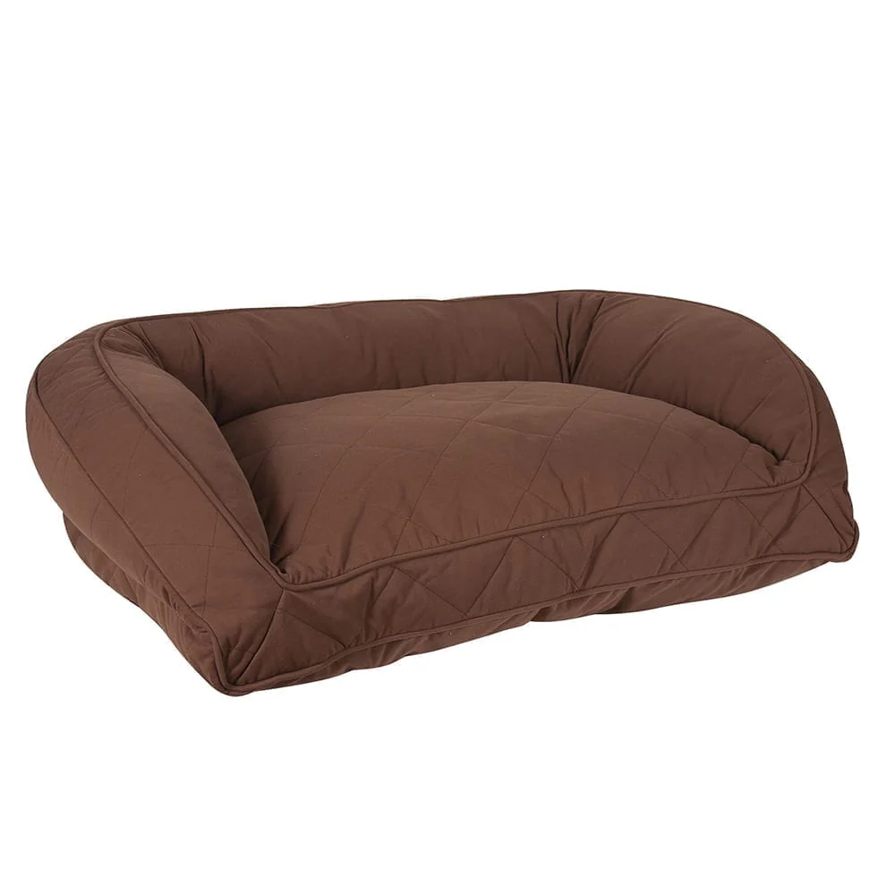 Quilted Microfiber Bolster Dog Bed - Image 5
