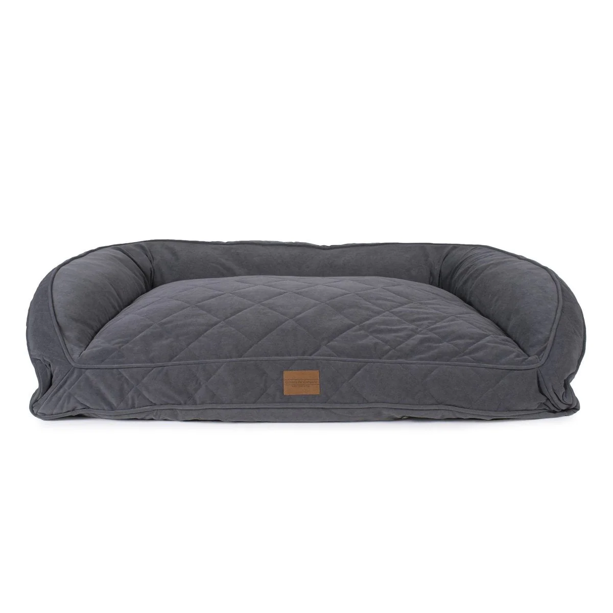 Quilted Microfiber Bolster Dog Bed - Image 8
