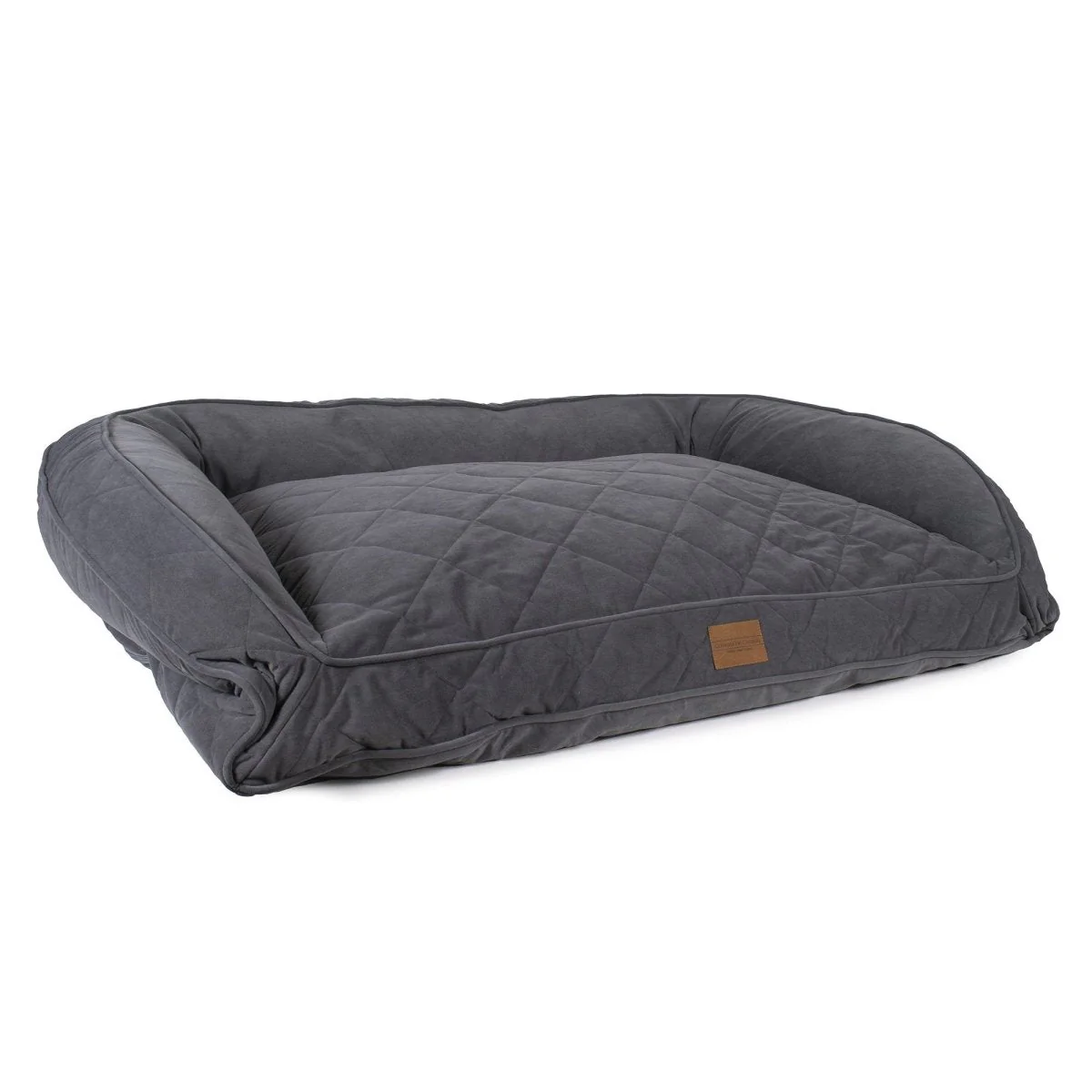 Quilted Microfiber Bolster Dog Bed - Image 9
