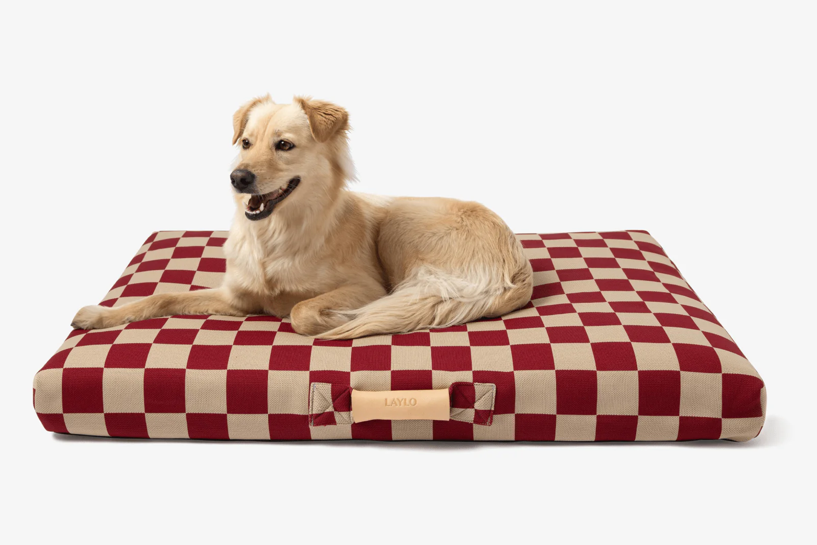 Red Checker | Dog Bed with Cover - Image 2
