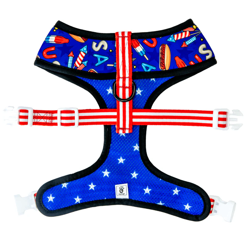 Red, White & Bark Reversible Harness - Image 7