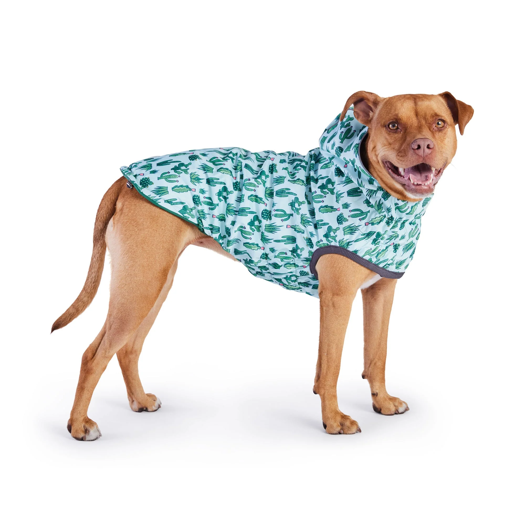 Reversible Elasto-Fit Raincoat - Green/Green - Image 2