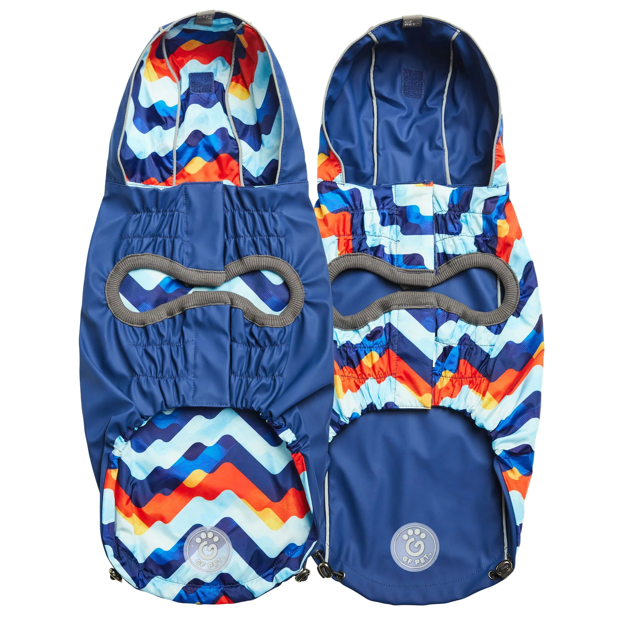 Reversible Elasto-Fit Raincoat - Navy/Navy - Image 3