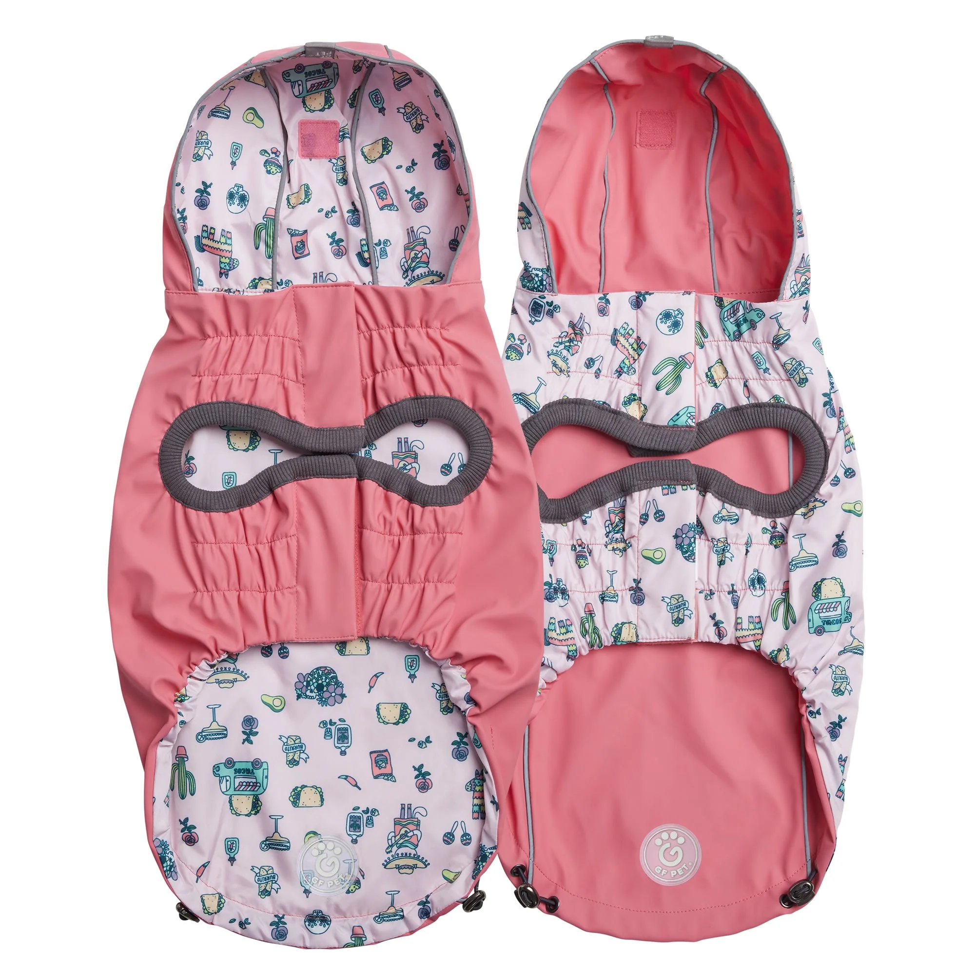 Reversible Elasto-Fit Raincoat - Pink/Pink - Image 3