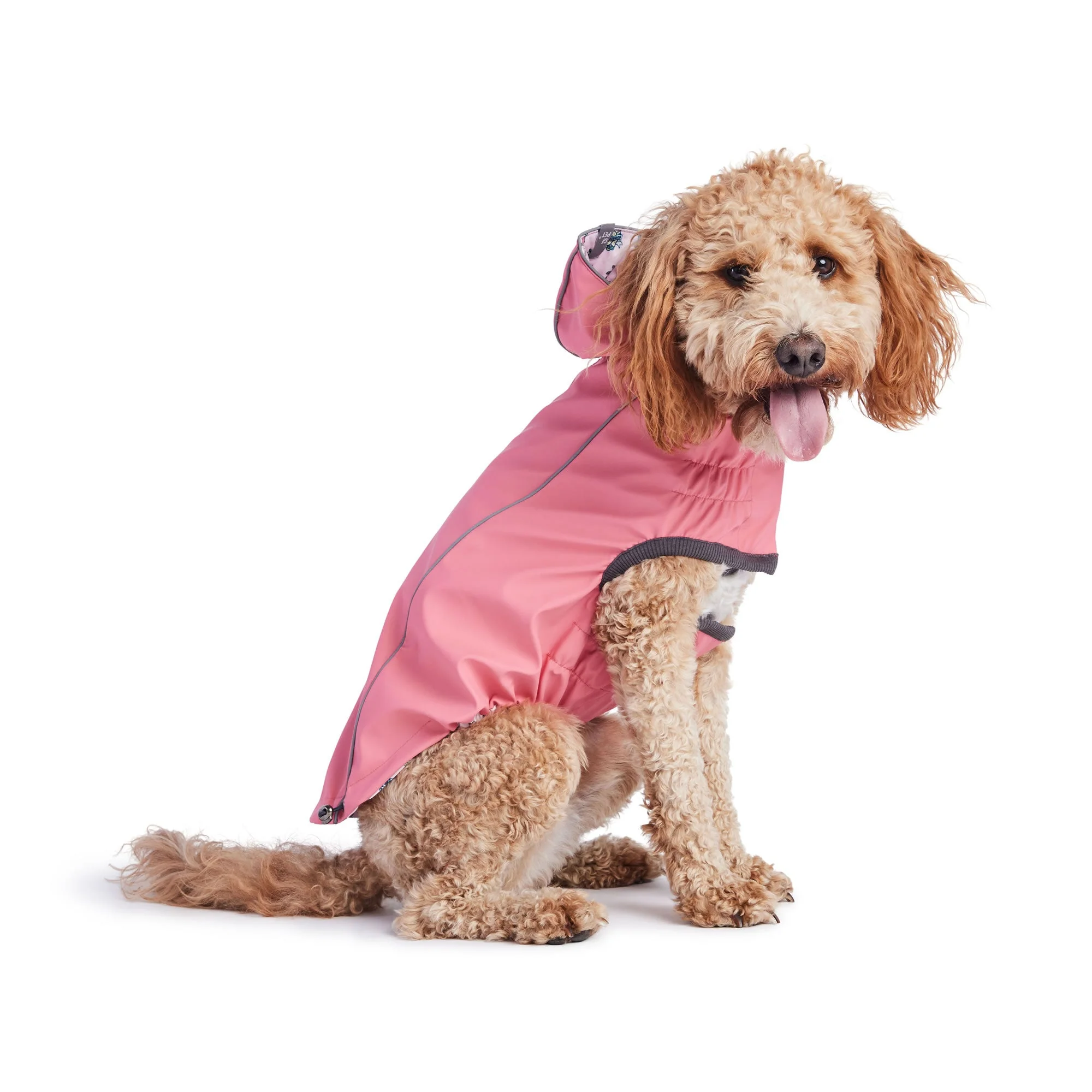 Reversible Elasto-Fit Raincoat - Pink/Pink - Image 4