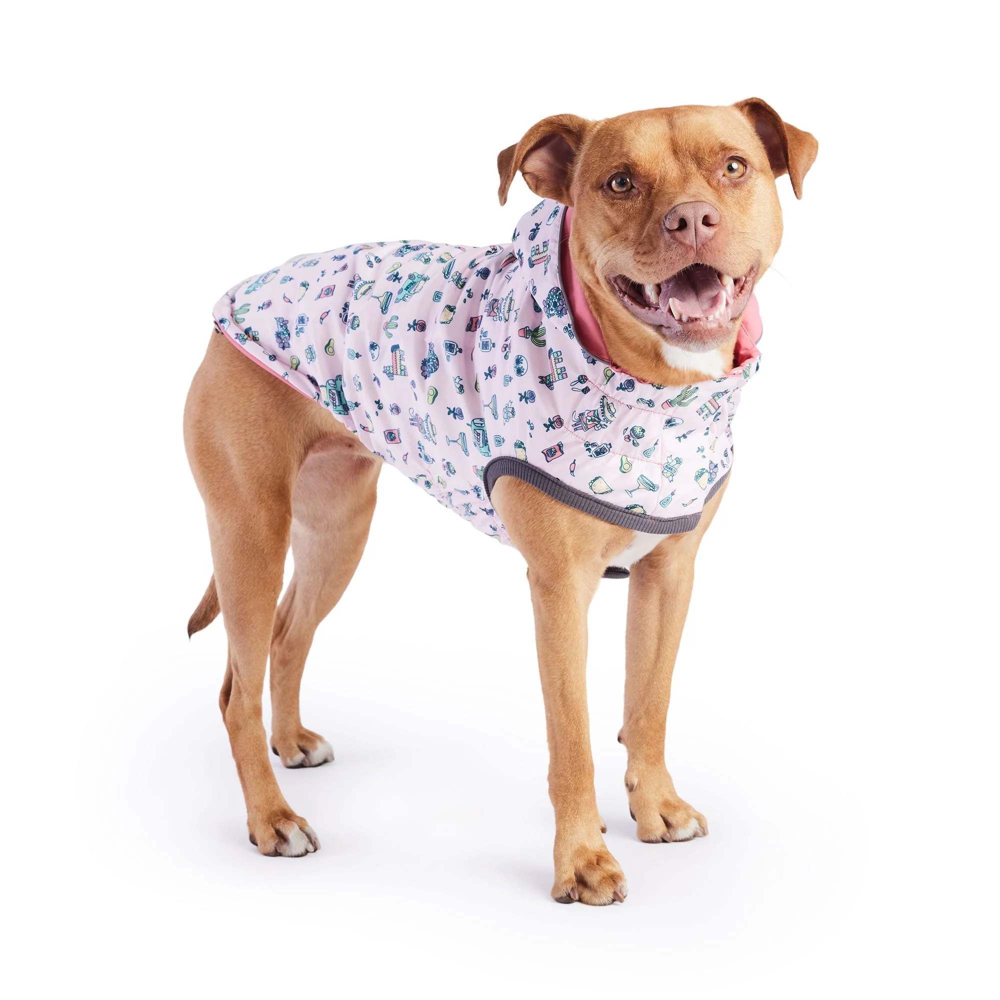 Reversible Elasto-Fit Raincoat - Pink/Pink - Image 5
