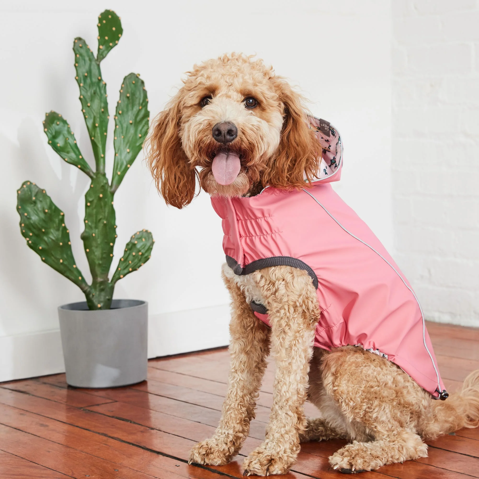 Reversible Elasto-Fit Raincoat - Pink/Pink - Image 6