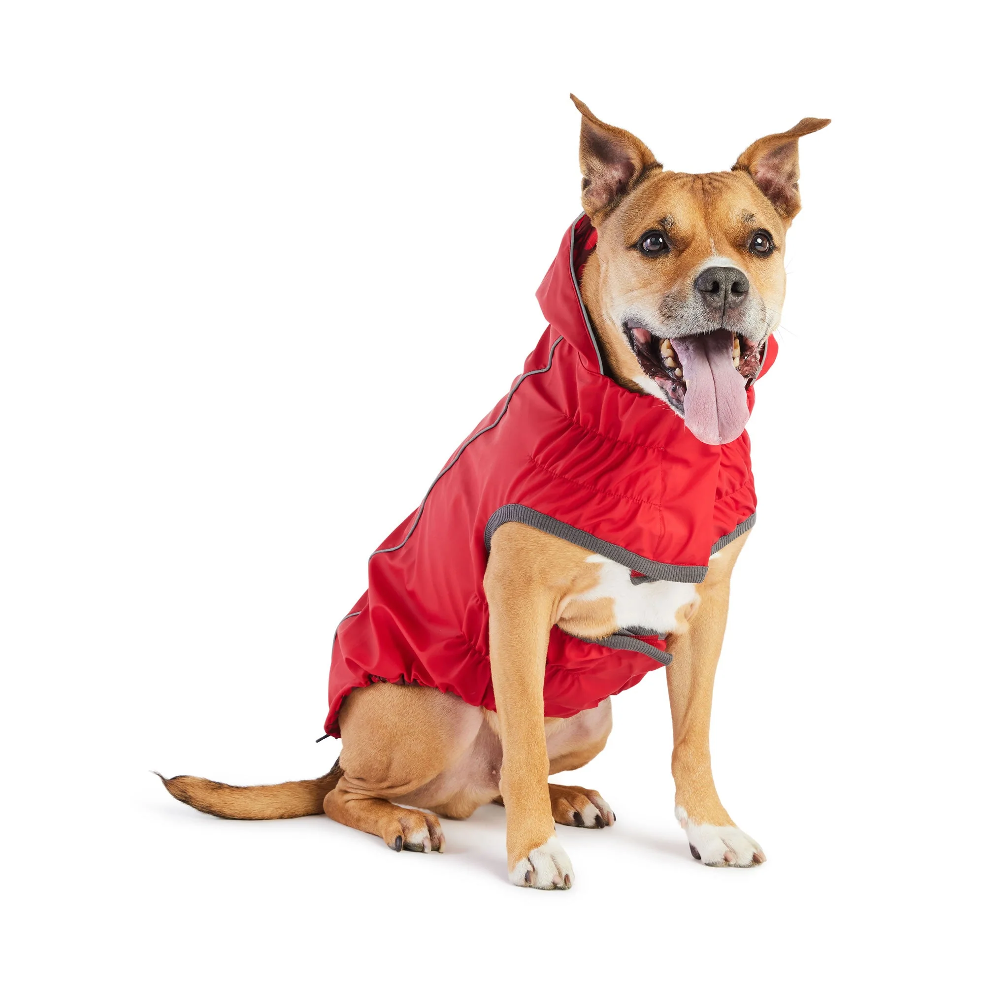 Reversible Elasto-Fit Raincoat - Red/Red - Image 4