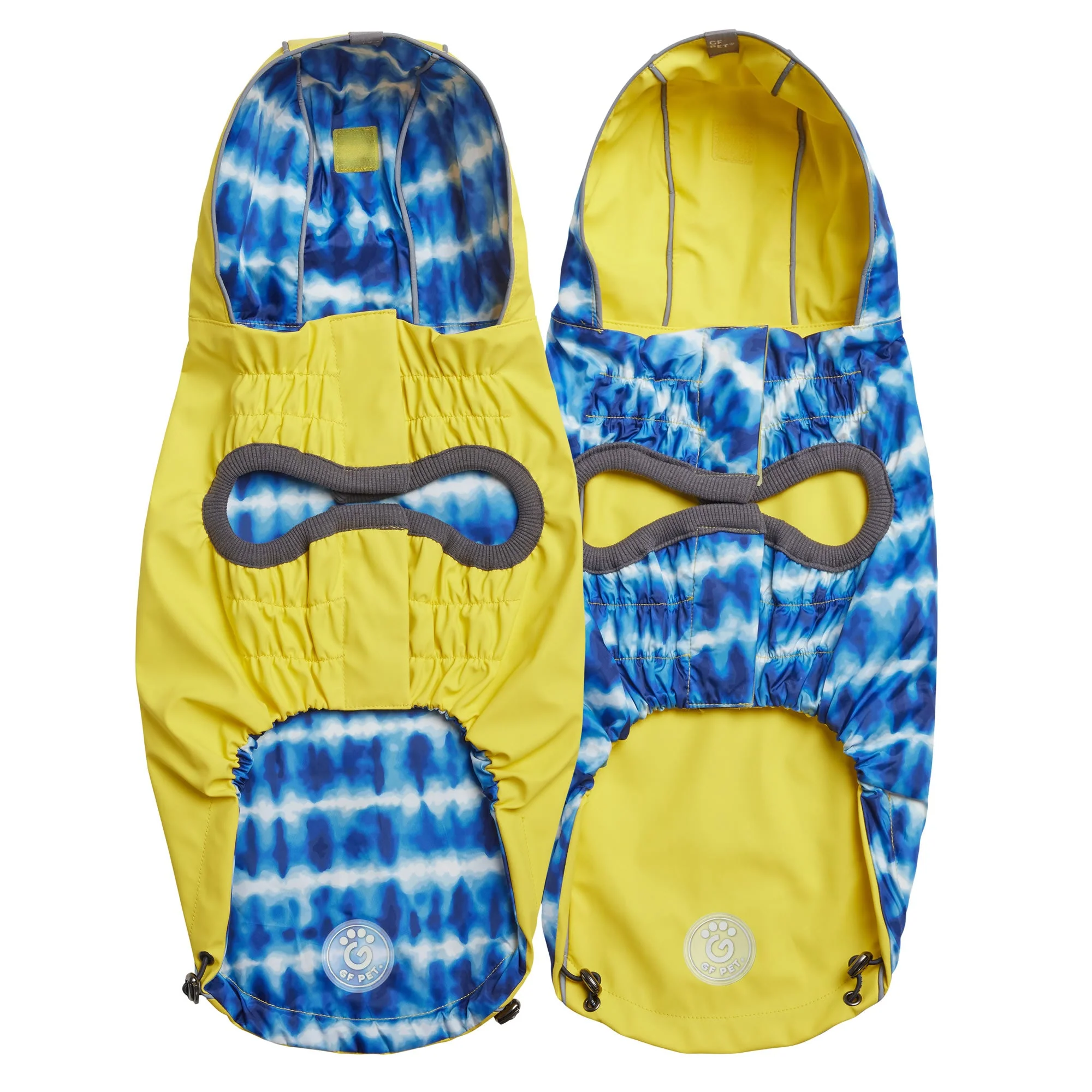Reversible Elasto-Fit Raincoat - Yellow/Blue - Image 3