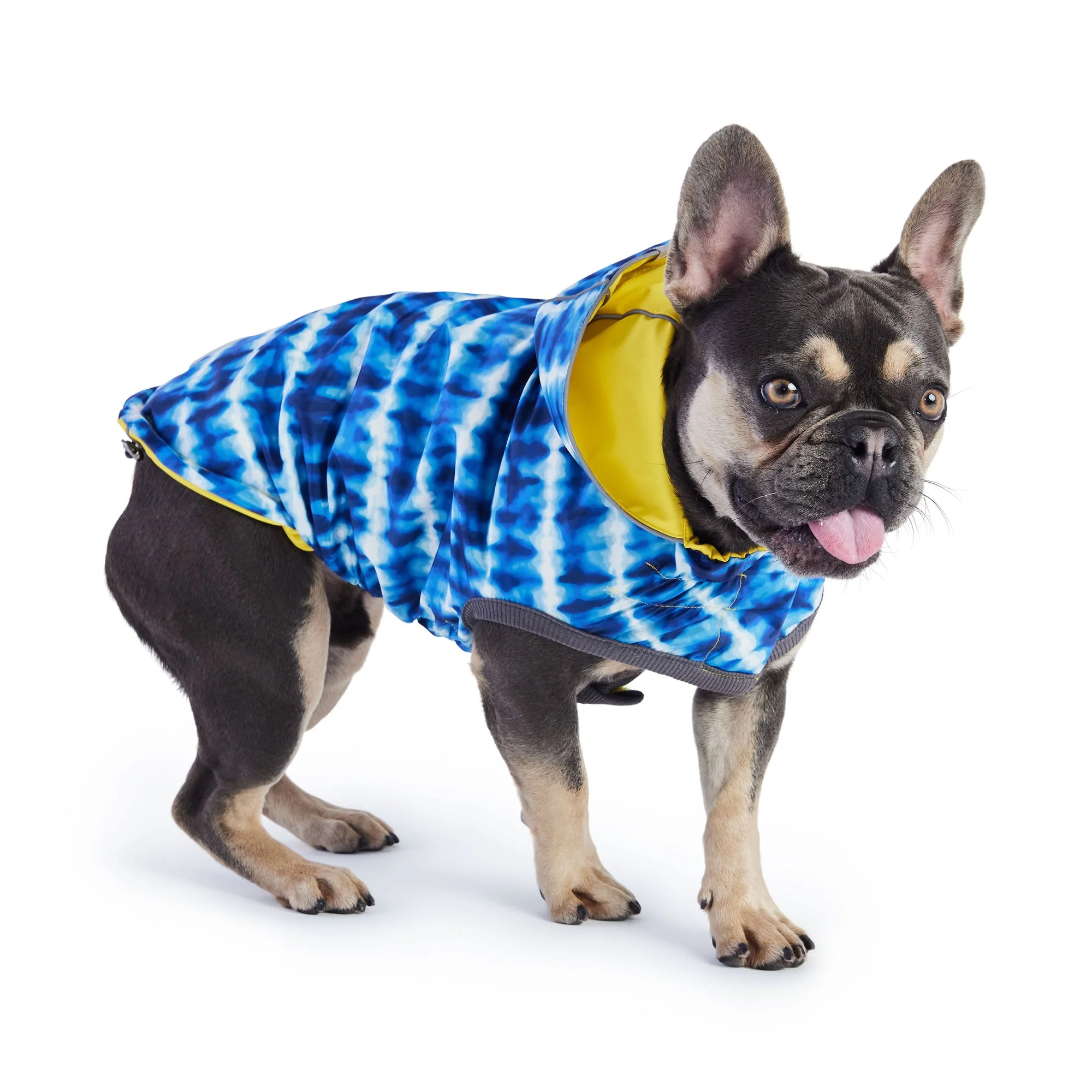 Reversible Elasto-Fit Raincoat - Yellow/Blue - Image 4