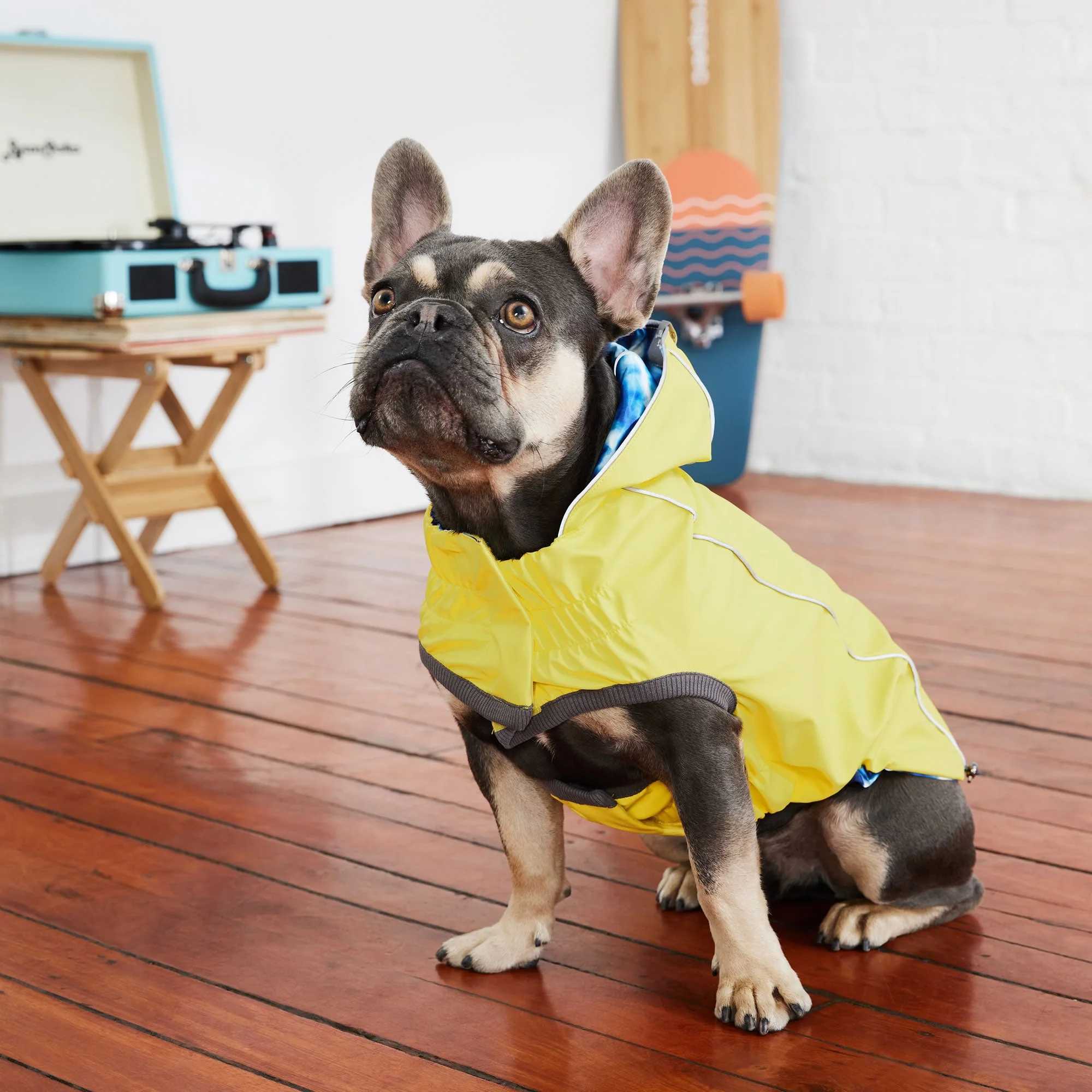 Reversible Elasto-Fit Raincoat - Yellow/Blue - Image 5