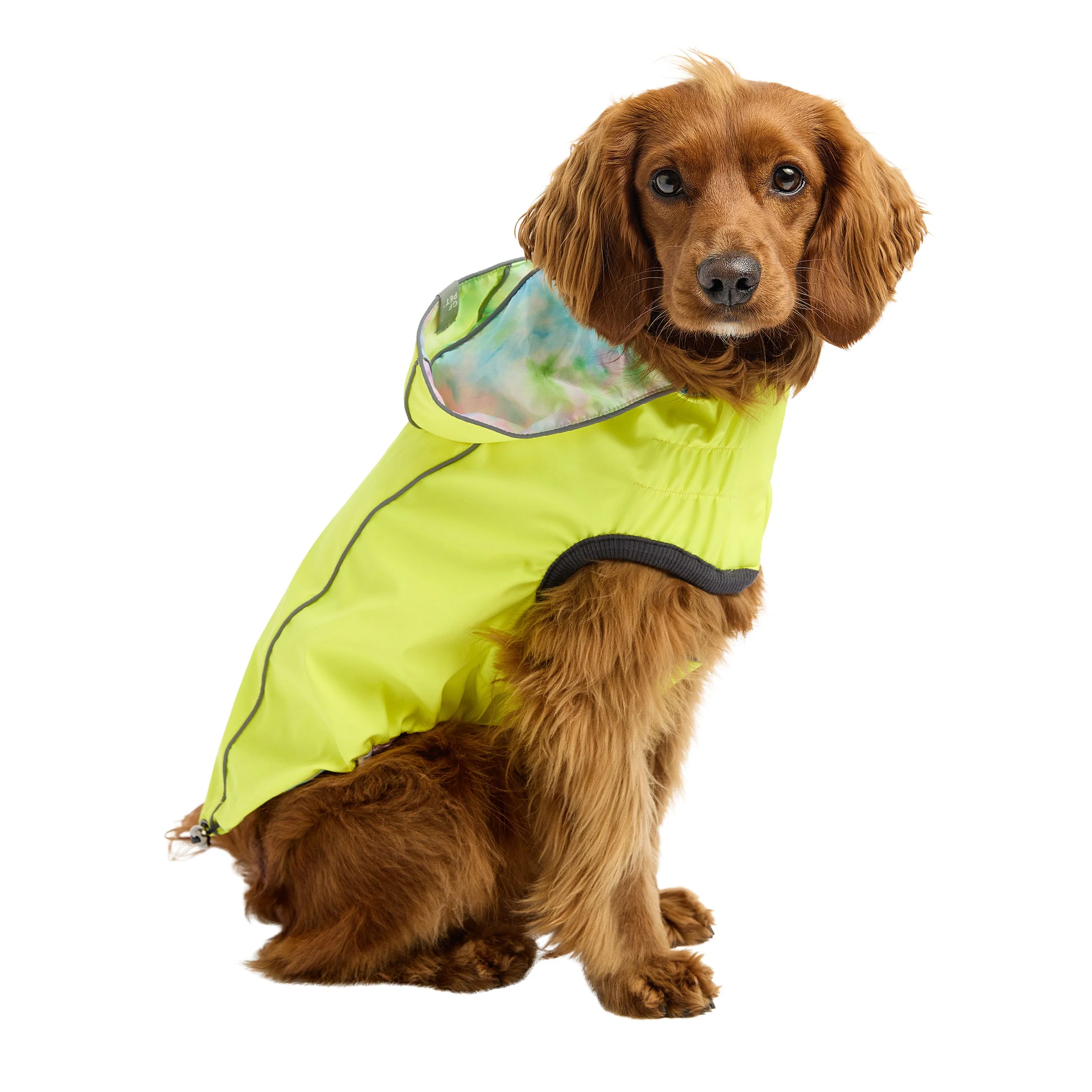 Reversible Raincoat - Neon Yellow with Tie Dye - Image 2