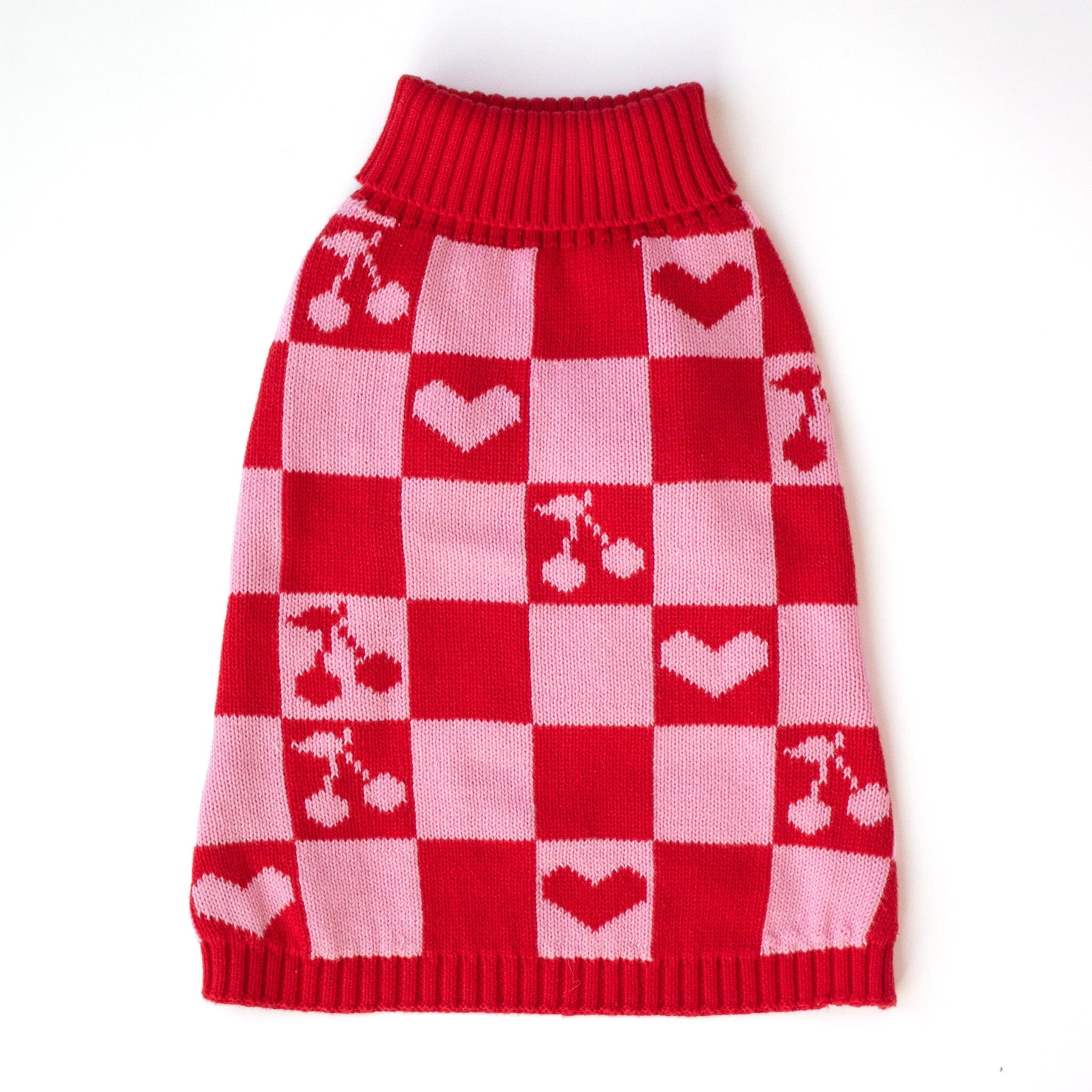 Roll Neck Dog Knitted Love Sweater - Image 3
