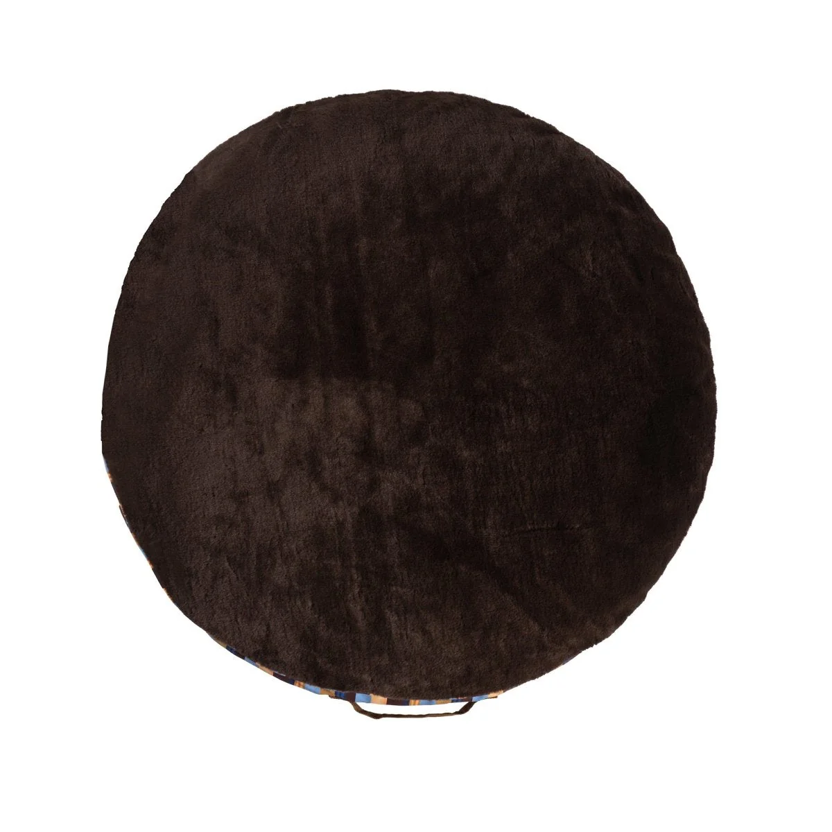 Round Stripe Pet Bed with Fur - Image 5