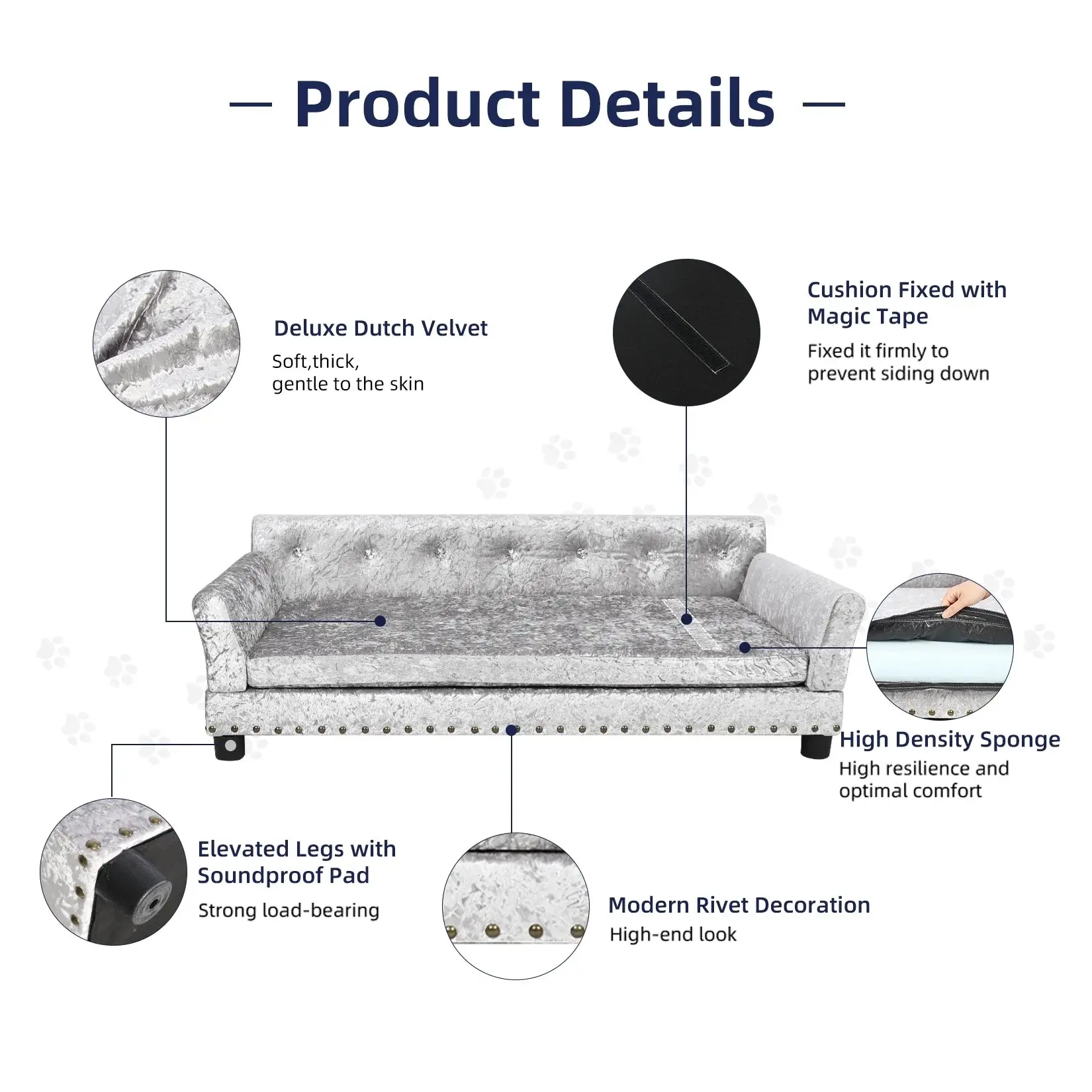 Sadie Modern Large Dog Sofa Bed - Image 4