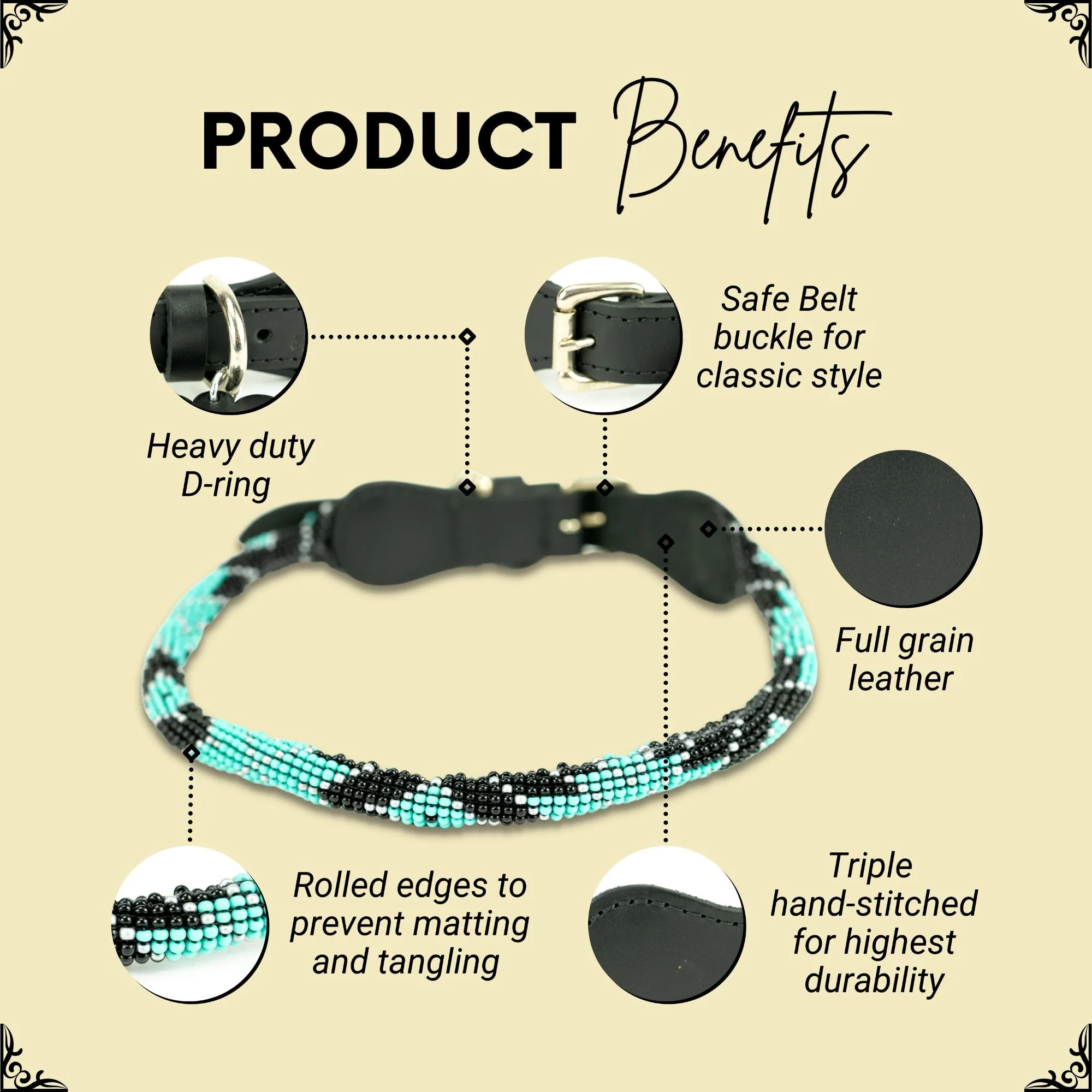 Saint Barth Sambboho dog collar (rolled) - Image 2